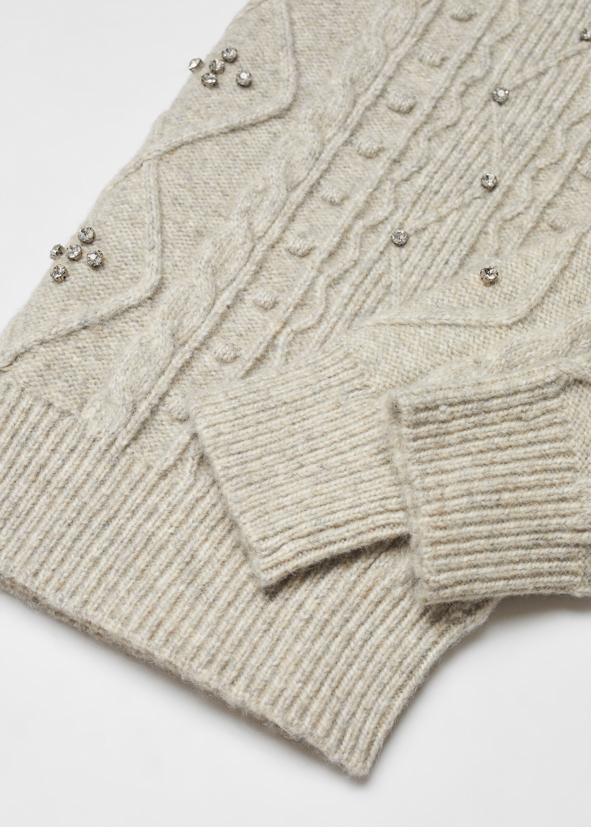 Rhinestone braided sweater - Details of the article 8