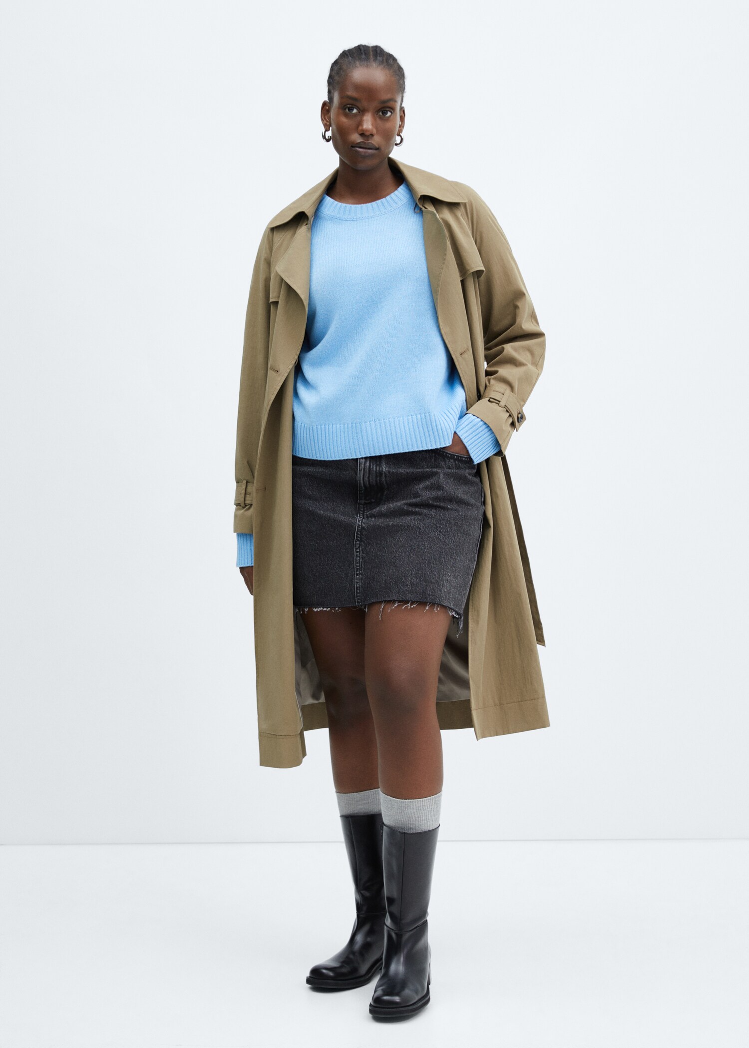 Round-neck knitted sweater  - Details of the article 3