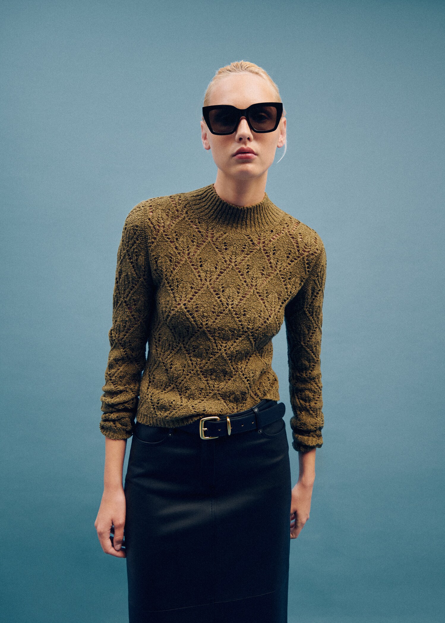 Open work-detail sweater - Details of the article 6
