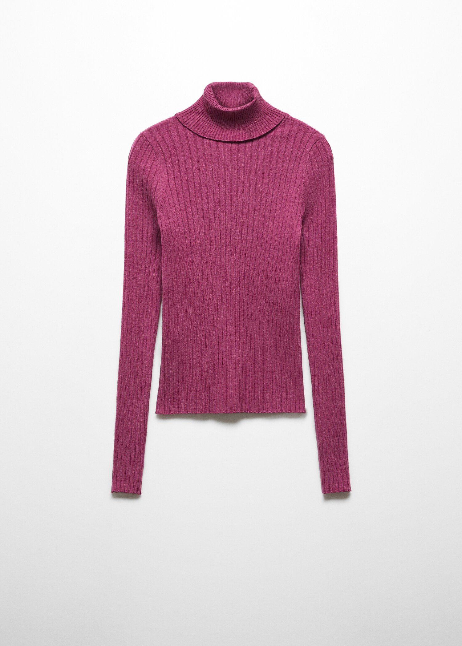 Pull-over à col montant en maille côtelée - Article sans modèle