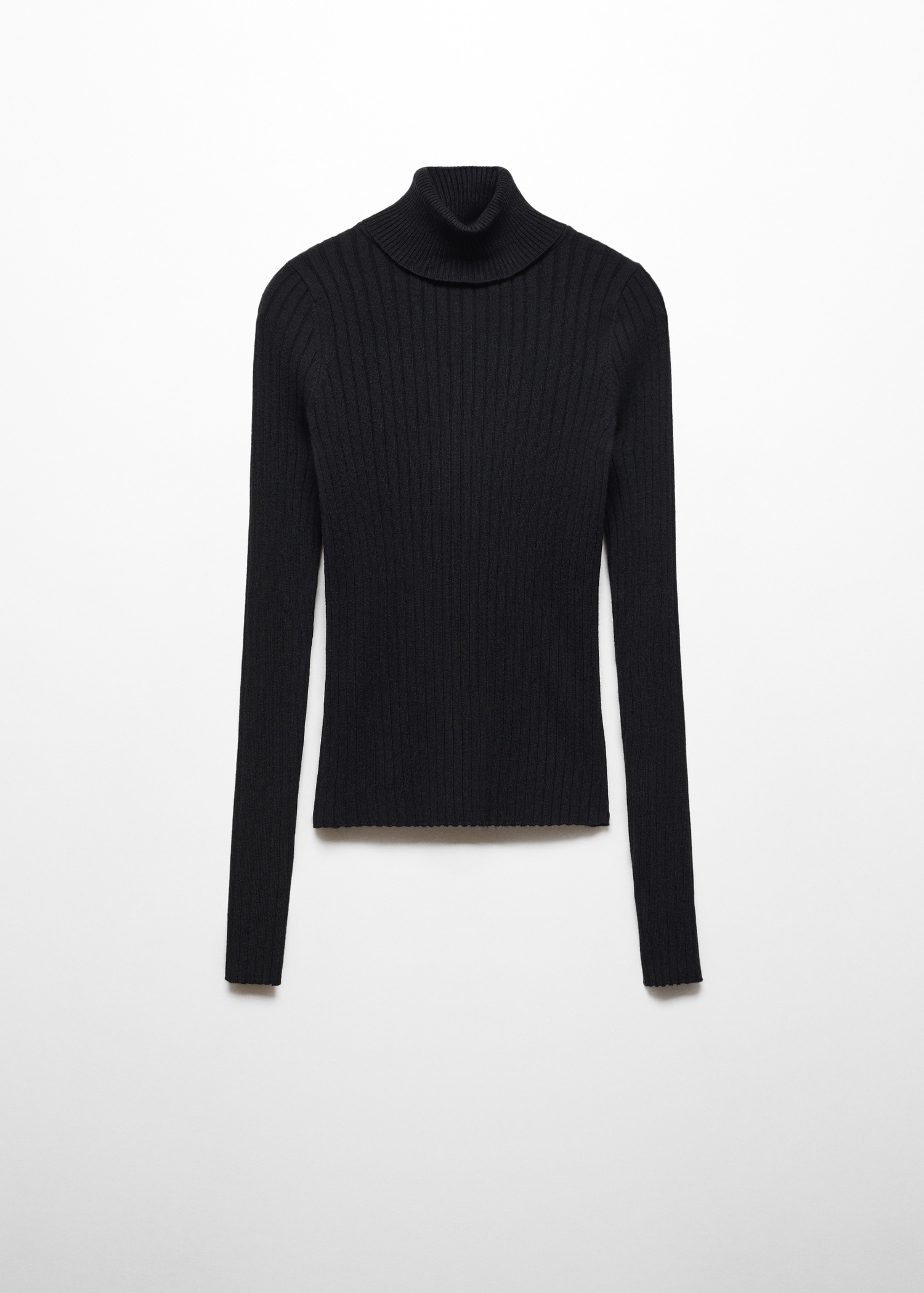 Knit Turtleneck Black Mock Neck Sweater Women's High Neck