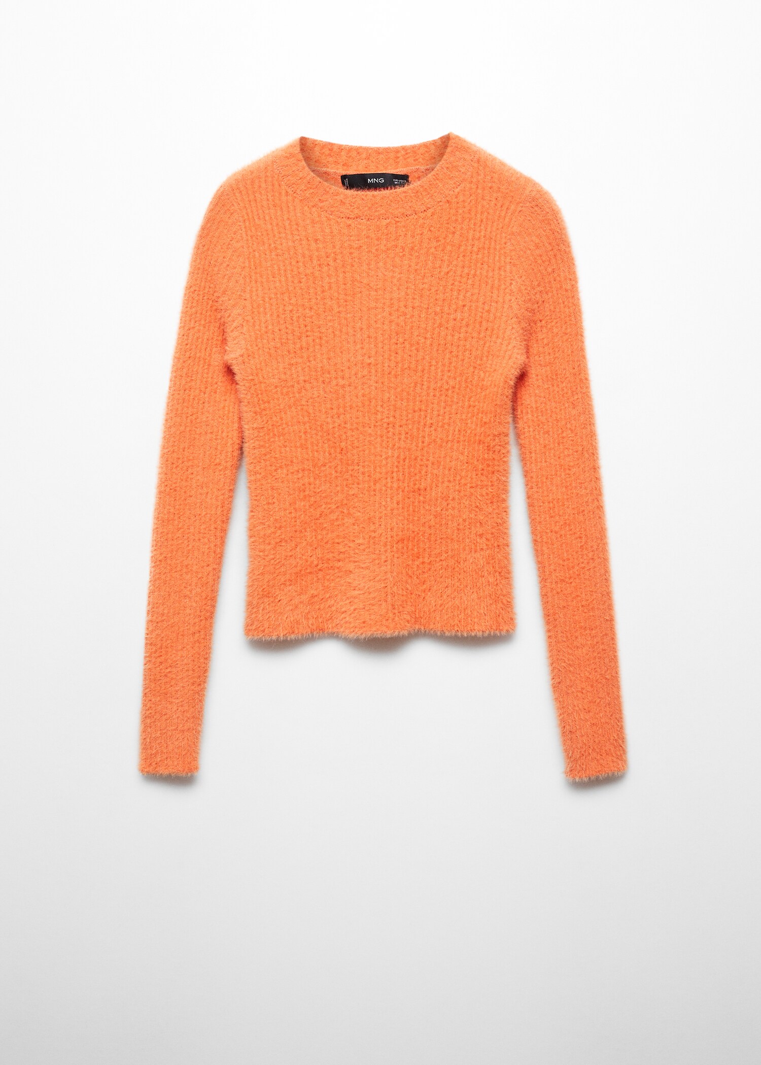 Kunstfell-Pullover mit Rippmuster - Artikel ohne Model