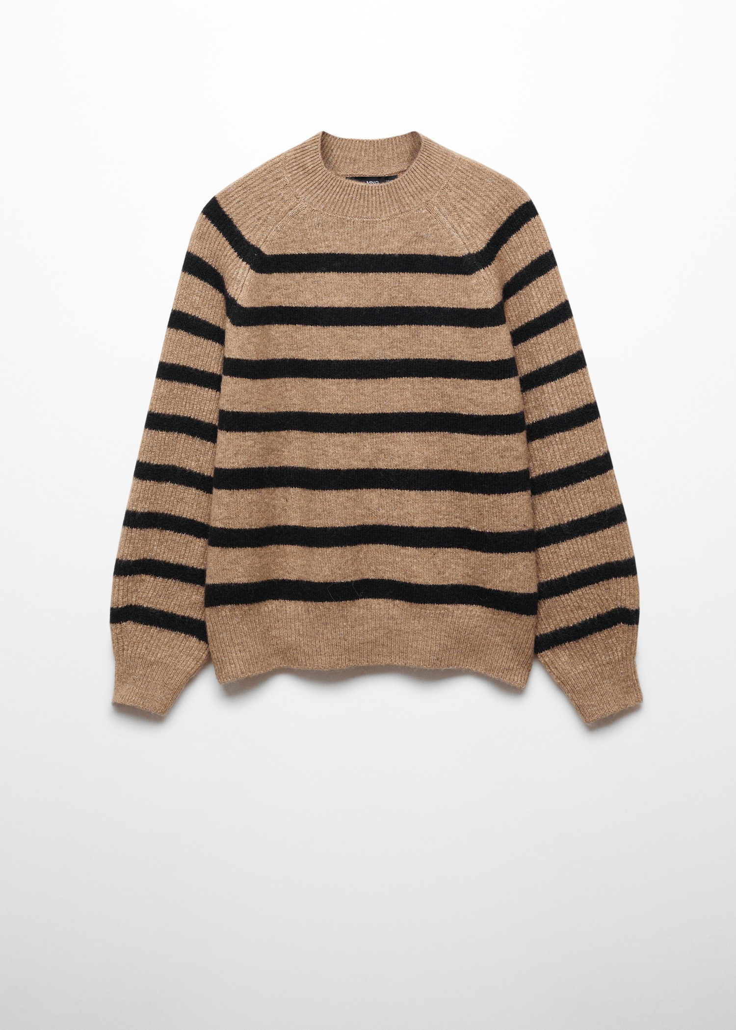 Round-neck striped sweater