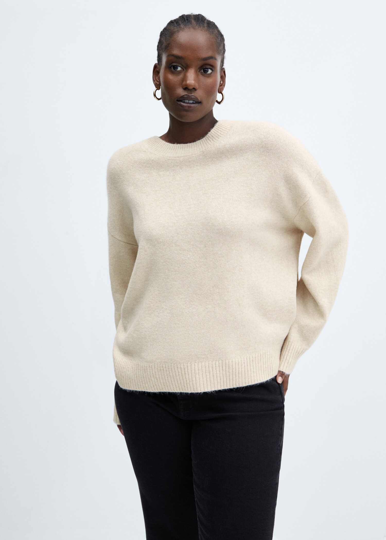 Round-neck knitted sweater  - Detail van het artikel 5