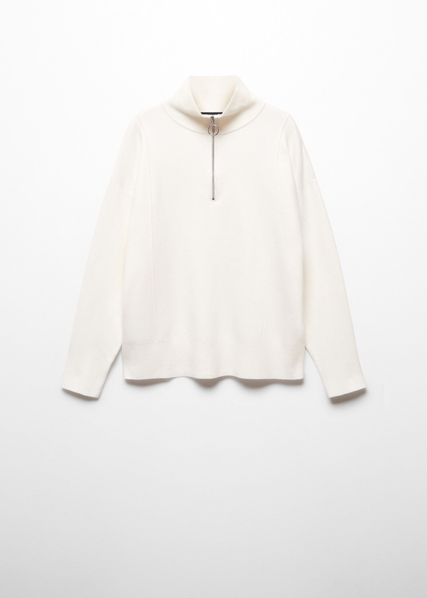 High neck sweater with zip - Article without model