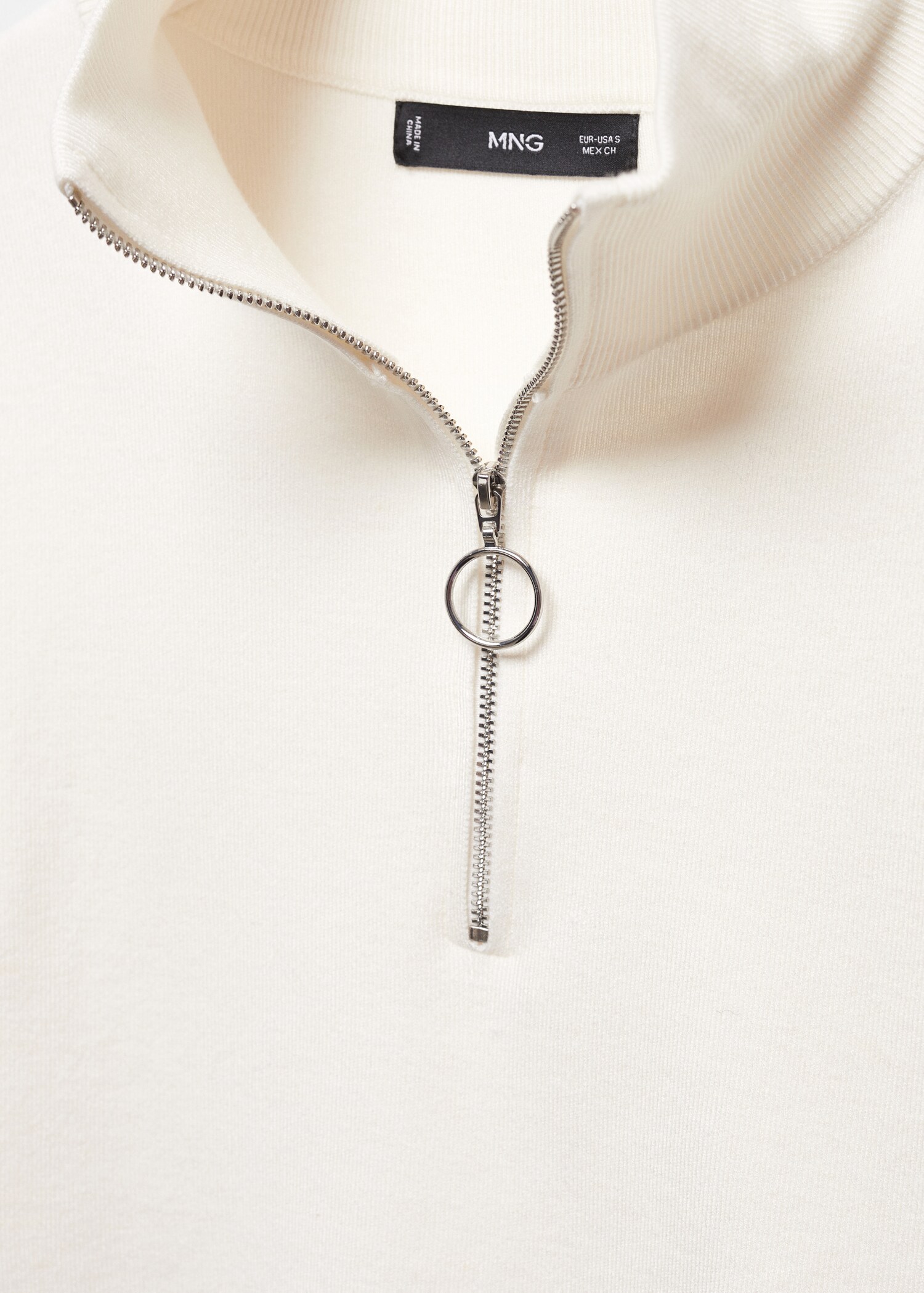 High neck sweater with zip - Details of the article 8