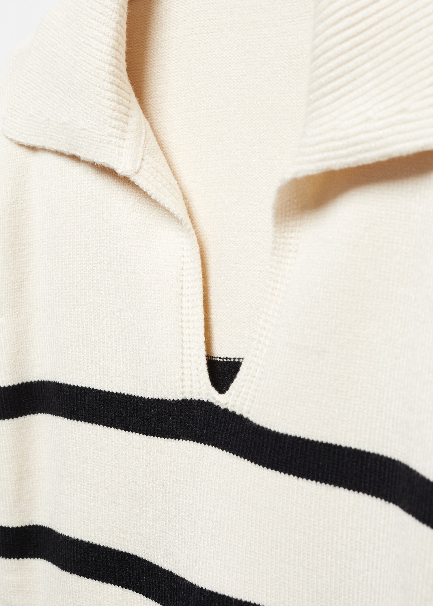Striped polo-neck sweater - Details of the article 8