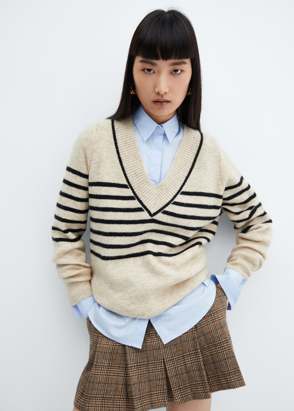 Mango striped sweater sale