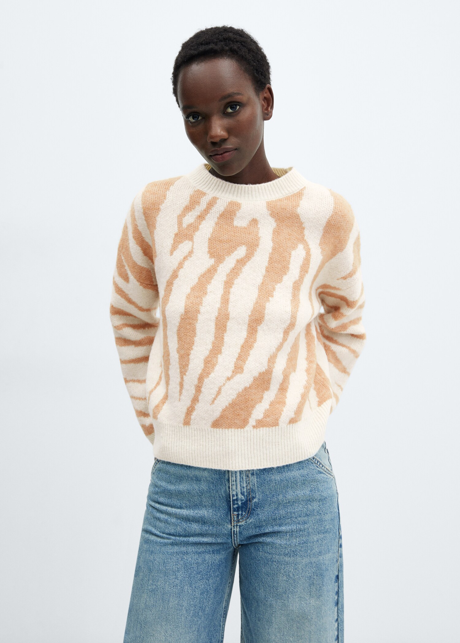 Jersey punto animal print - Plano medio
