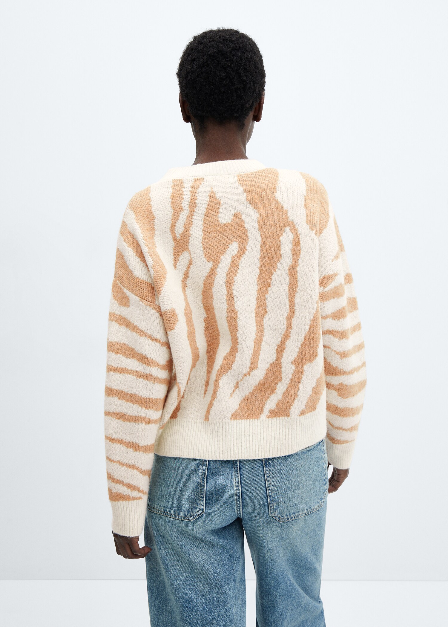 Jersey punto animal print - Reverso del artículo