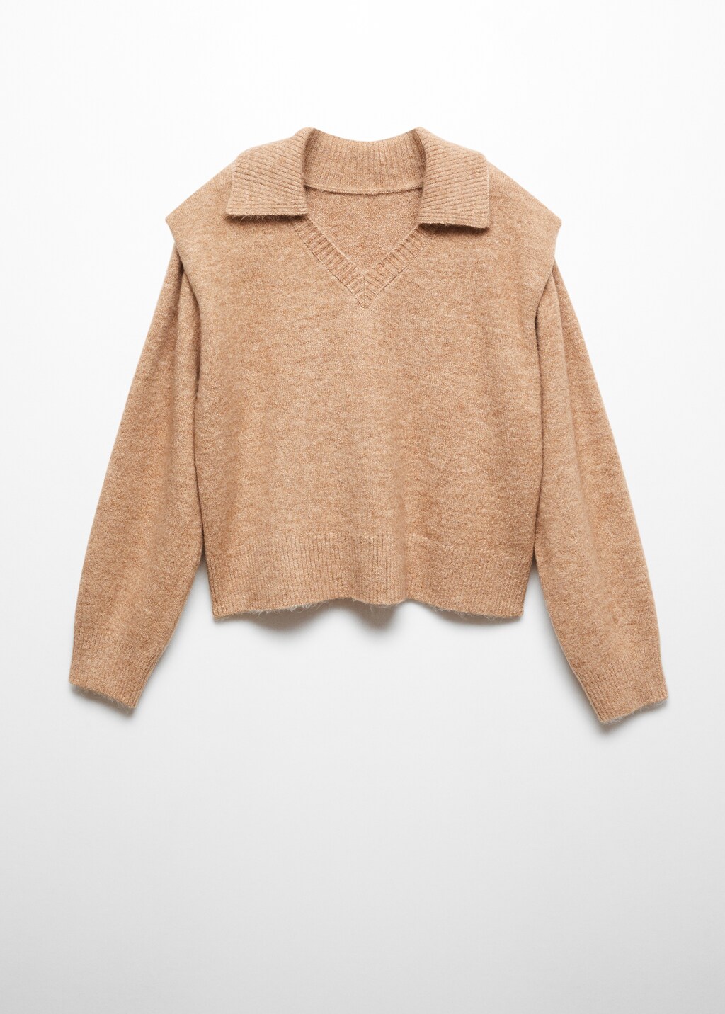 Polo-neck sweater with shoulder pads - Women | MANGO Montenegro