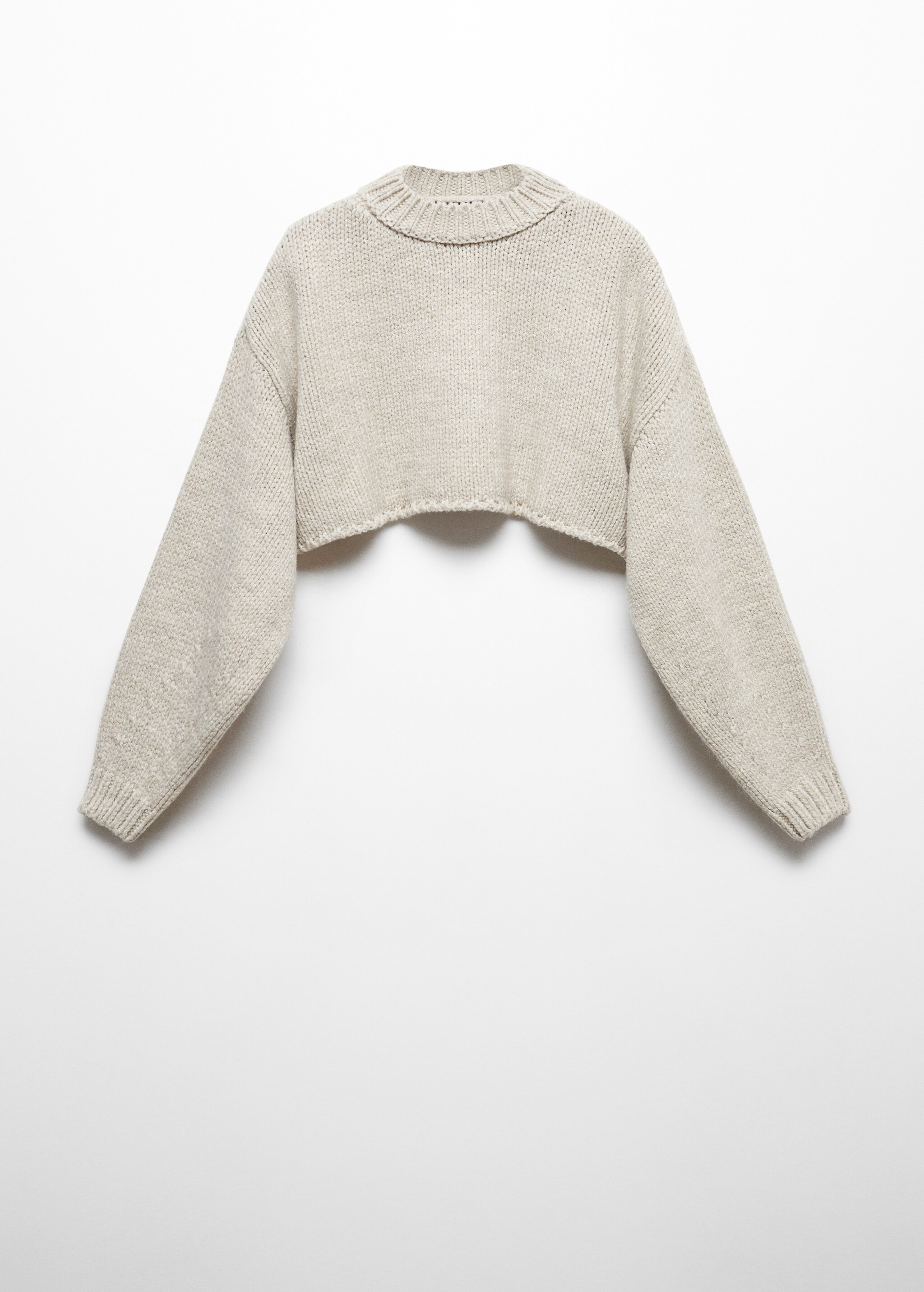 Round-neck cropped jumper - Article without model