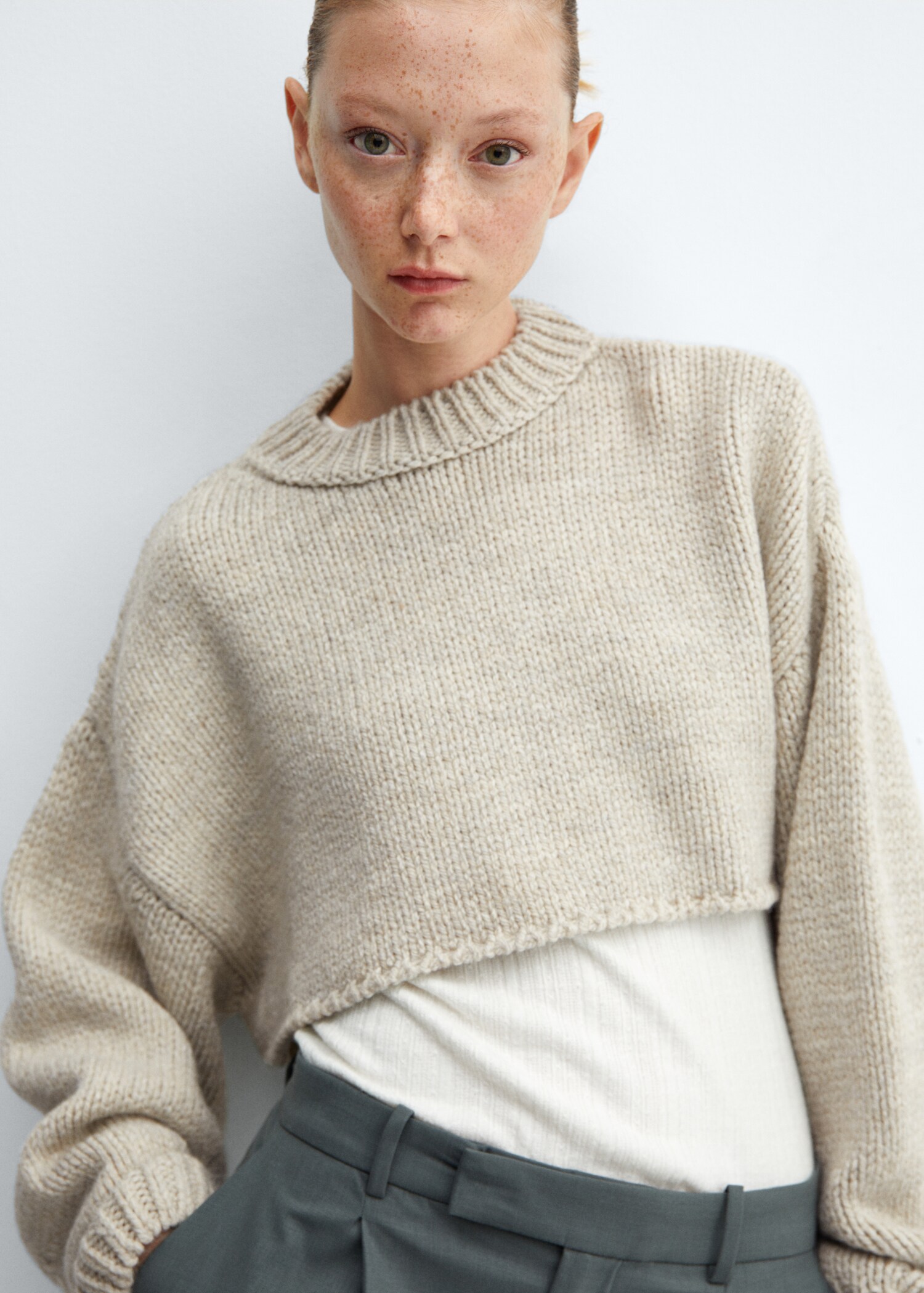 Pullover crop collo stondato - Dettaglio dell'articolo 4