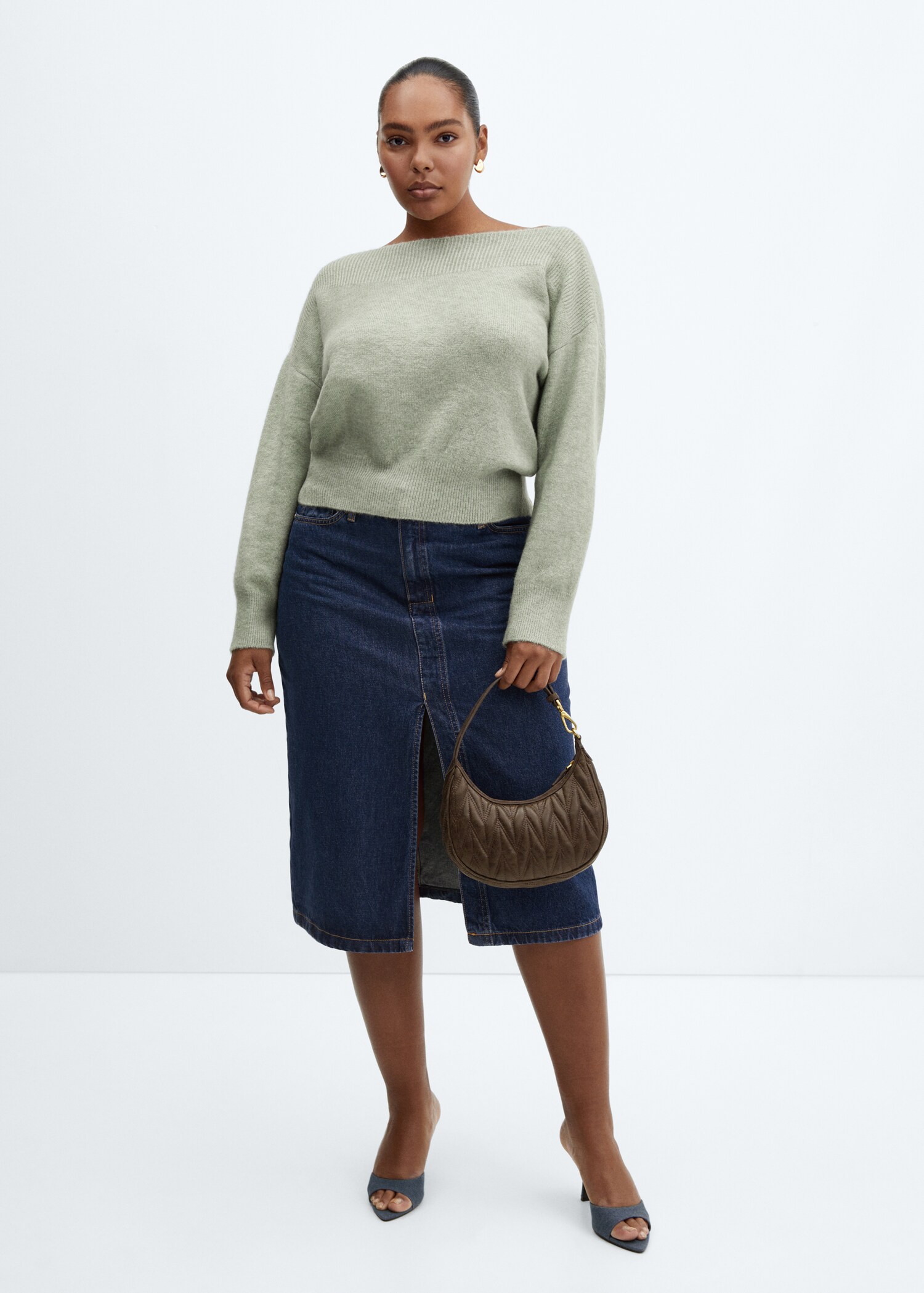Boat-neck knitted sweater - Details of the article 3