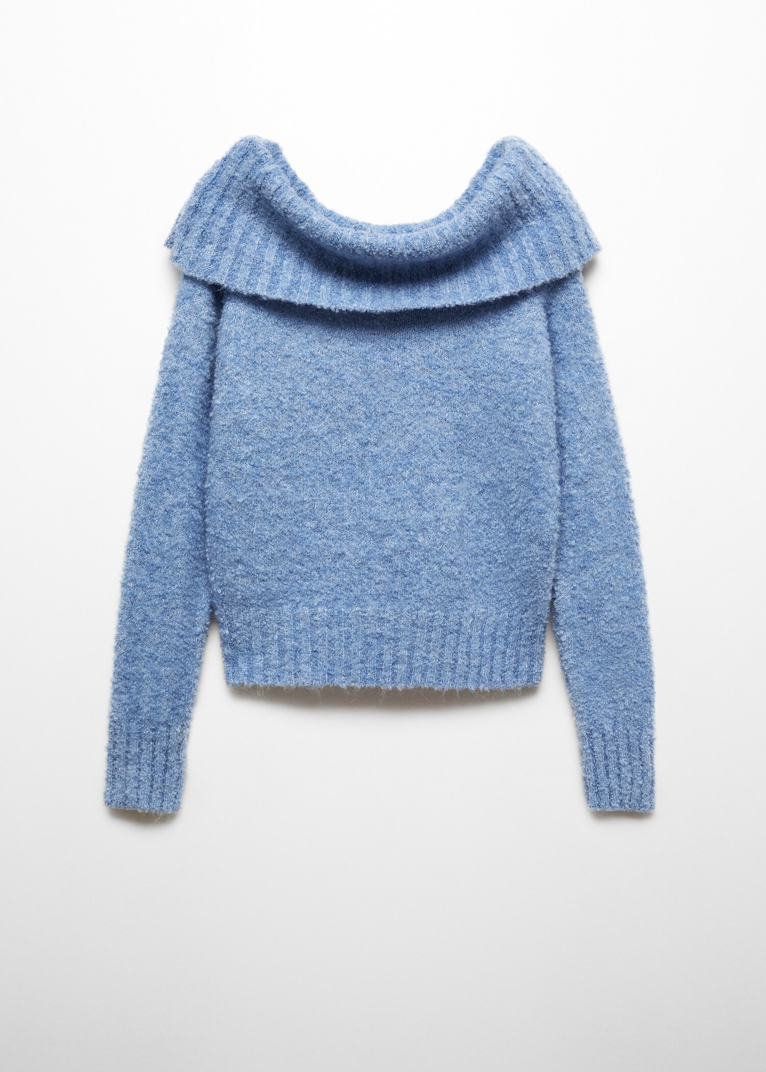 Off-the-shoulder knitted sweater - Article without model
