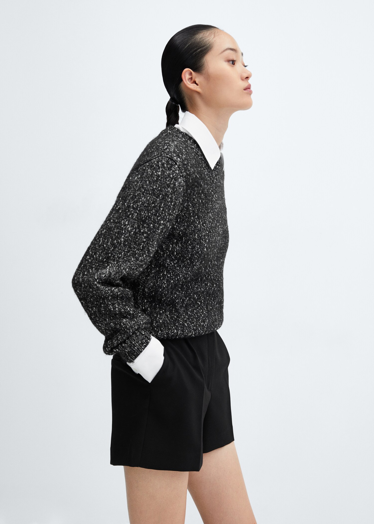 Crewneck lurex sweater - Medium plane