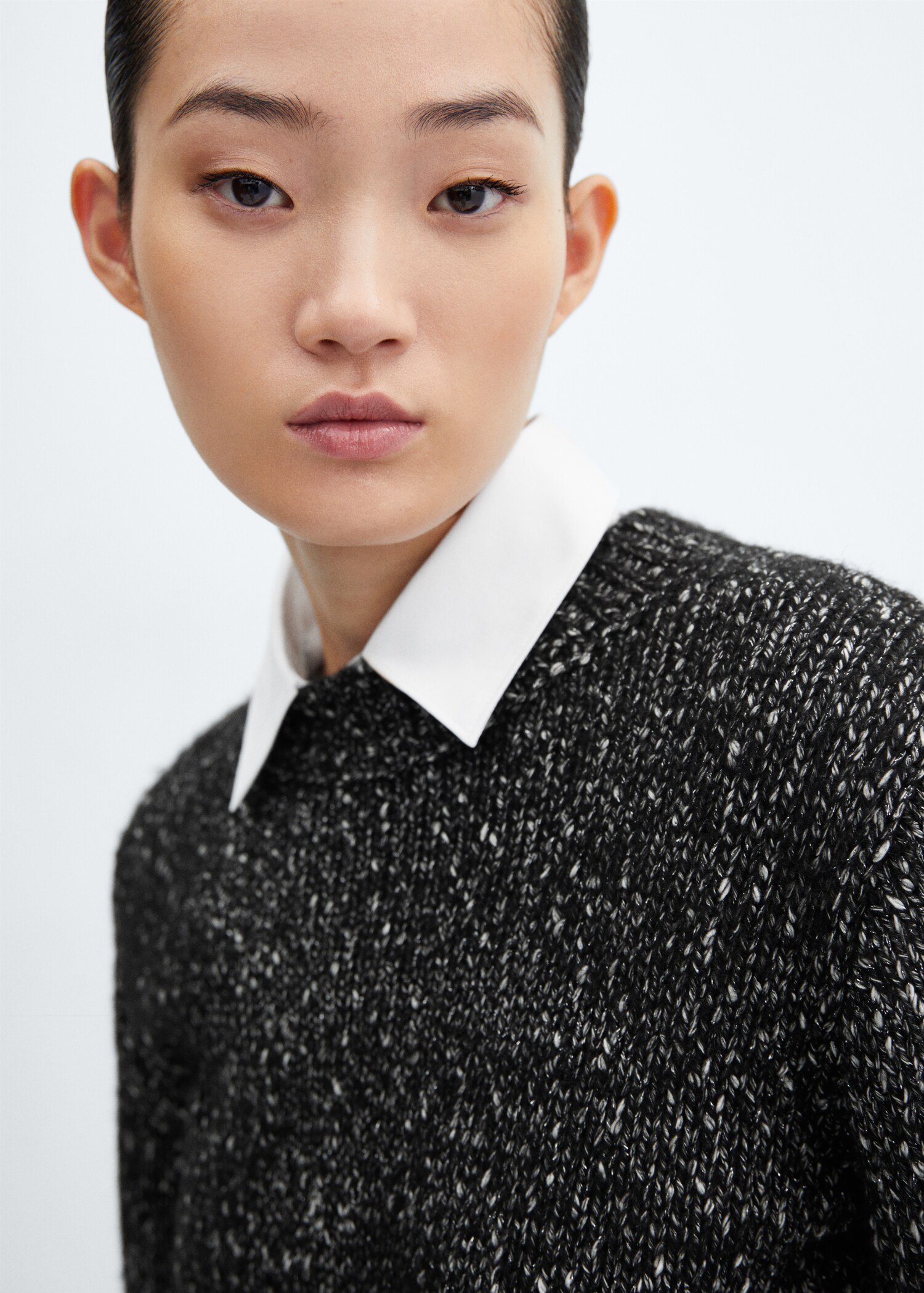 Crewneck lurex sweater - Details of the article 1