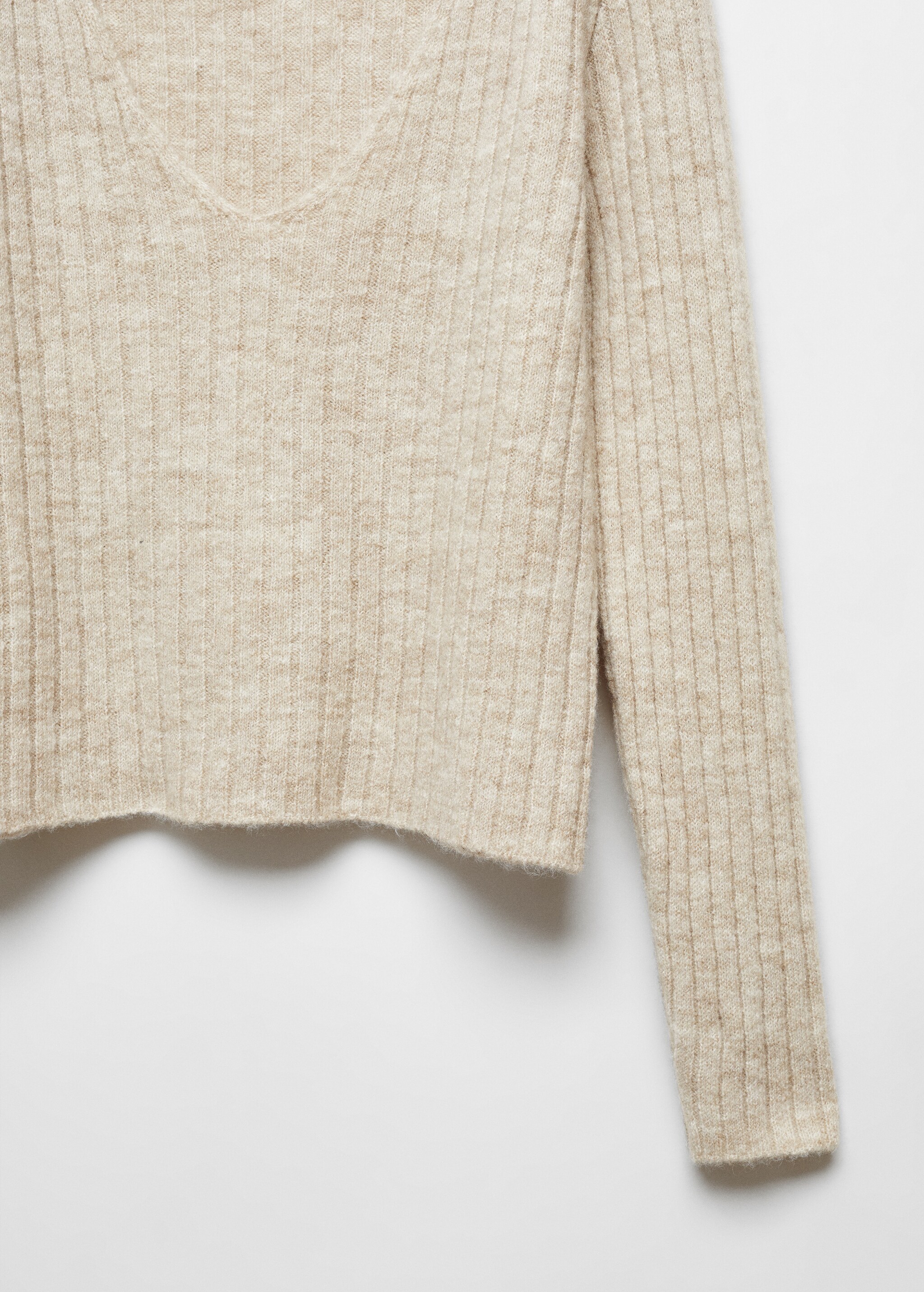 V-neck ribbed knit sweater - Details of the article 8