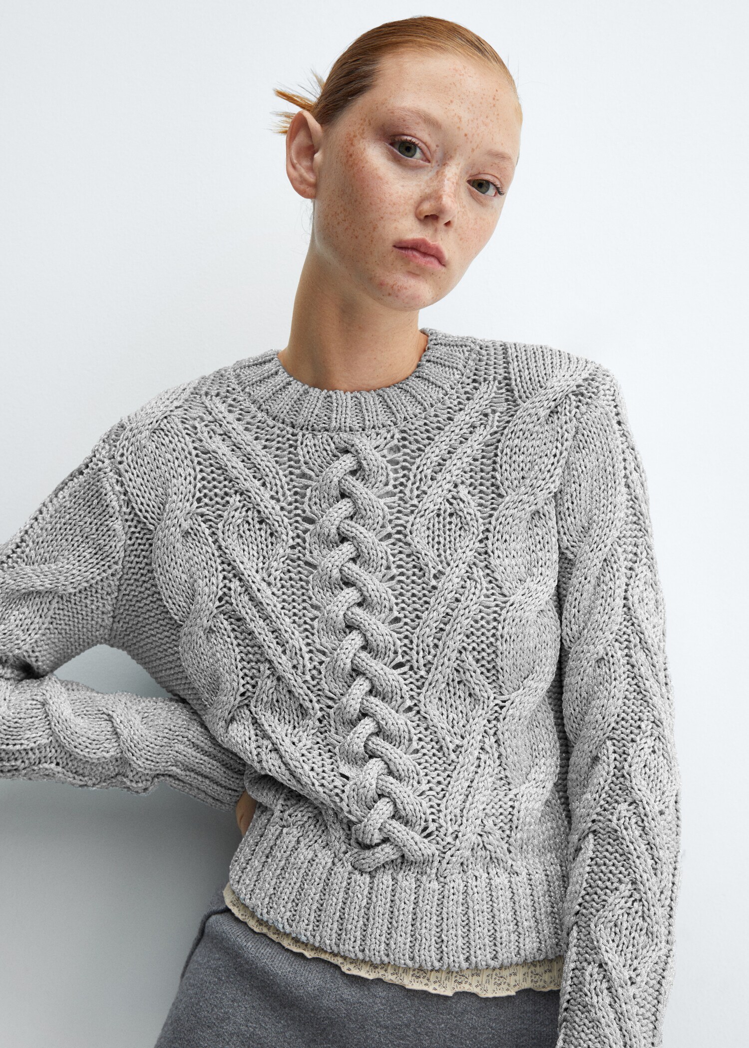 Pullover mit Zopfmuster - Detail des Artikels 2