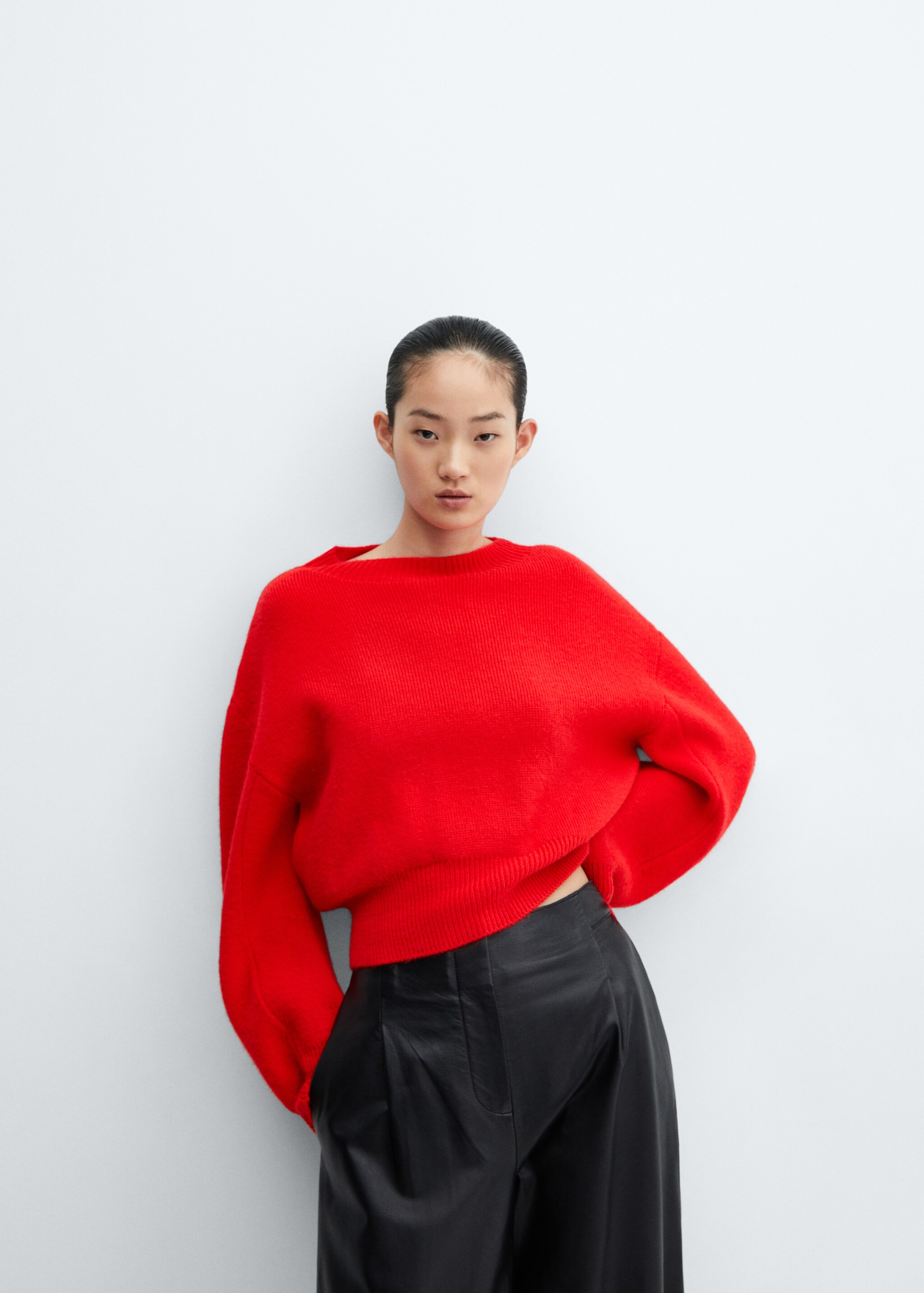 Puff-sleeve knitted sweater - Λεπτομέρεια του προϊόντος 2