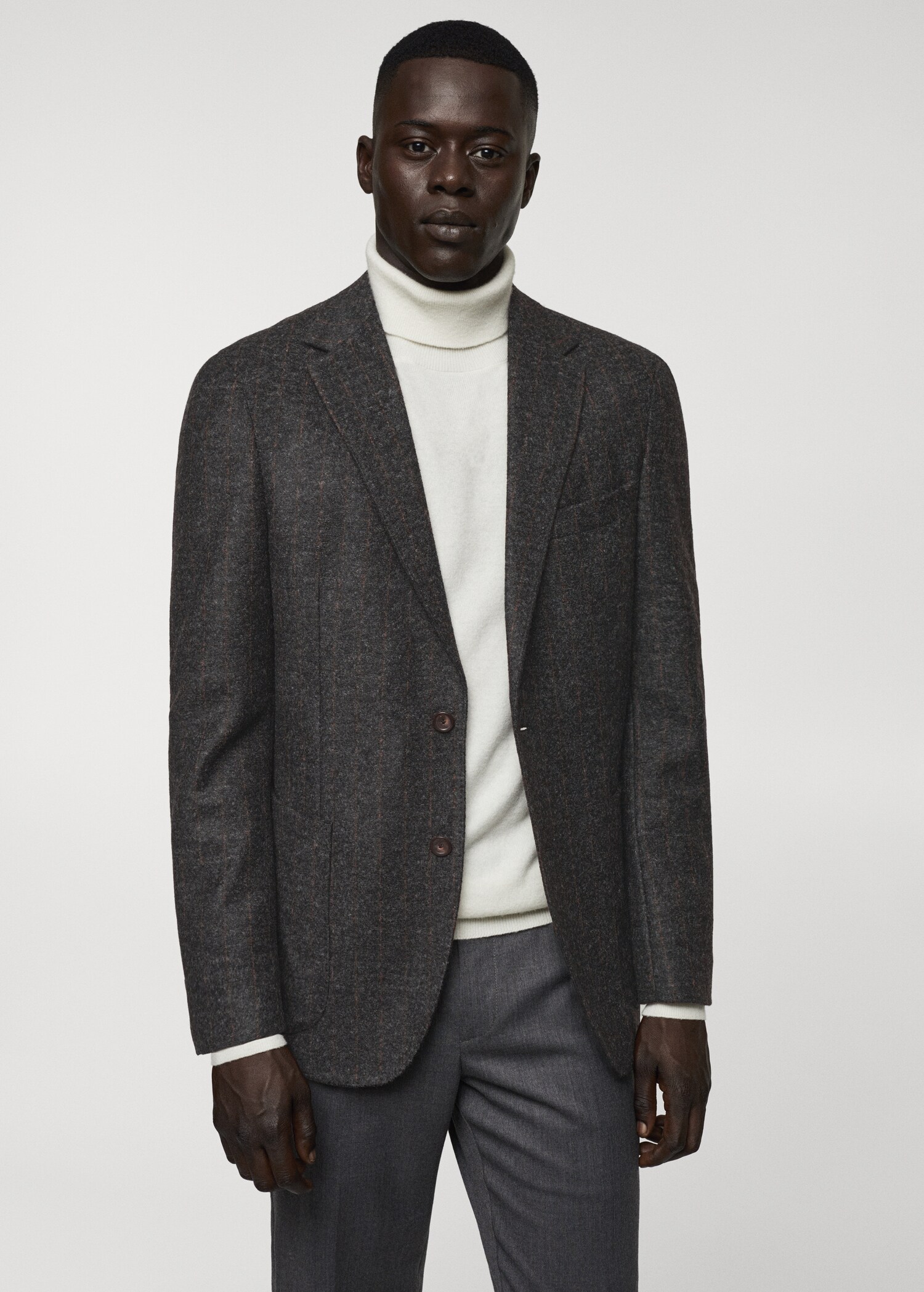 Blazer laine vierge fines rayures - Détail de l'article 4