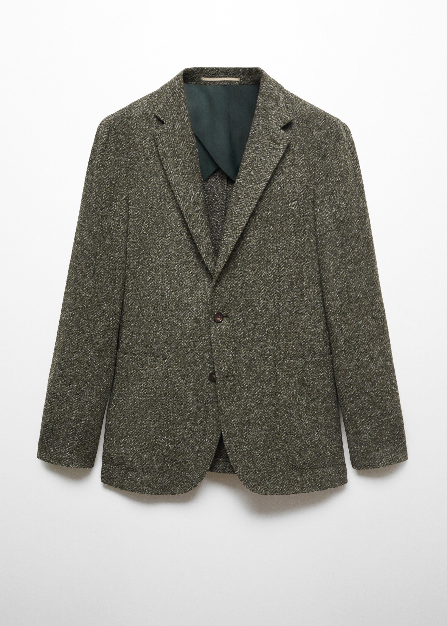 Herringbone print virgin wool blazer - Article without model