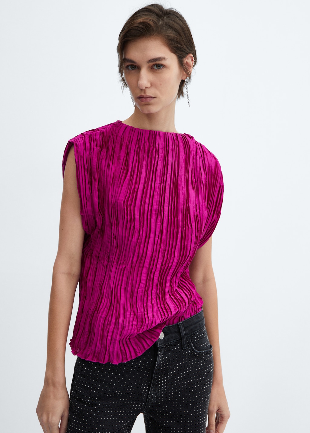 Blouse plissée mango deals