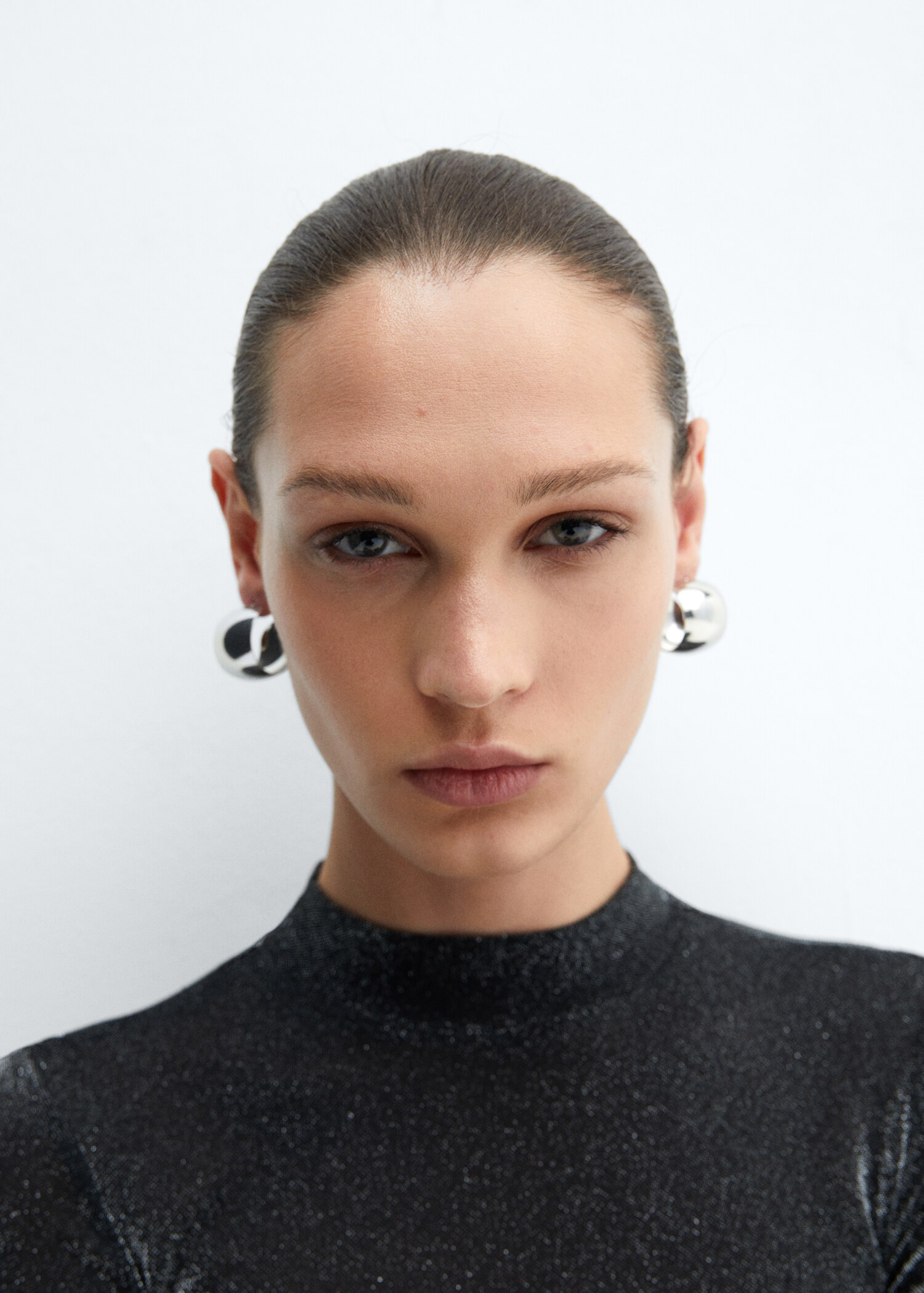 Perkins-neck lurex t-shirt  - Details of the article 1