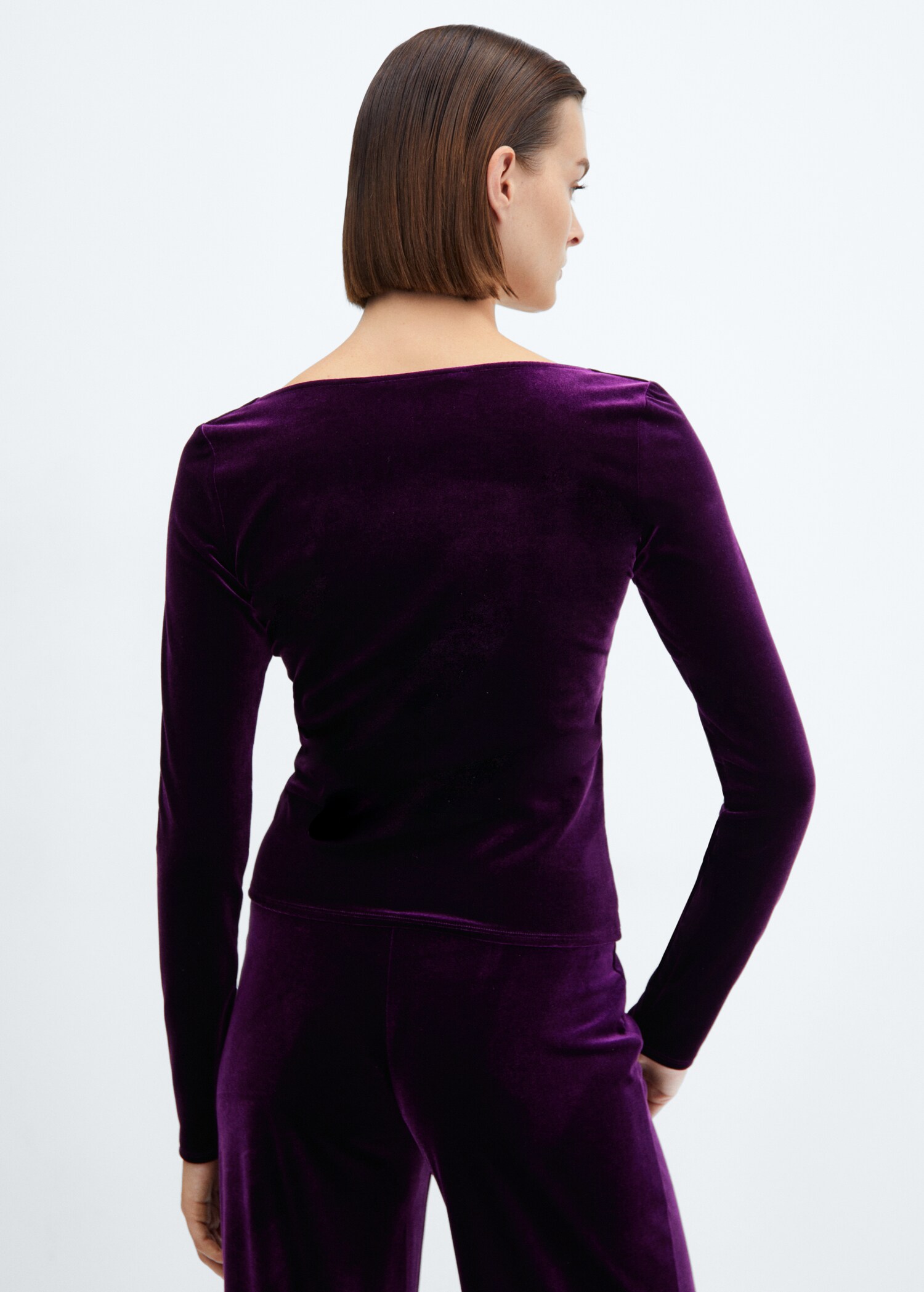 Camiseta terciopelo escotada - Detalle del artículo 1