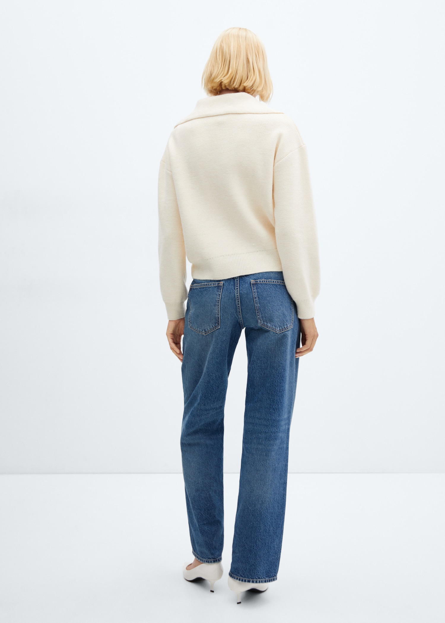 Jersey punto cuello solapa - Reverso del artículo