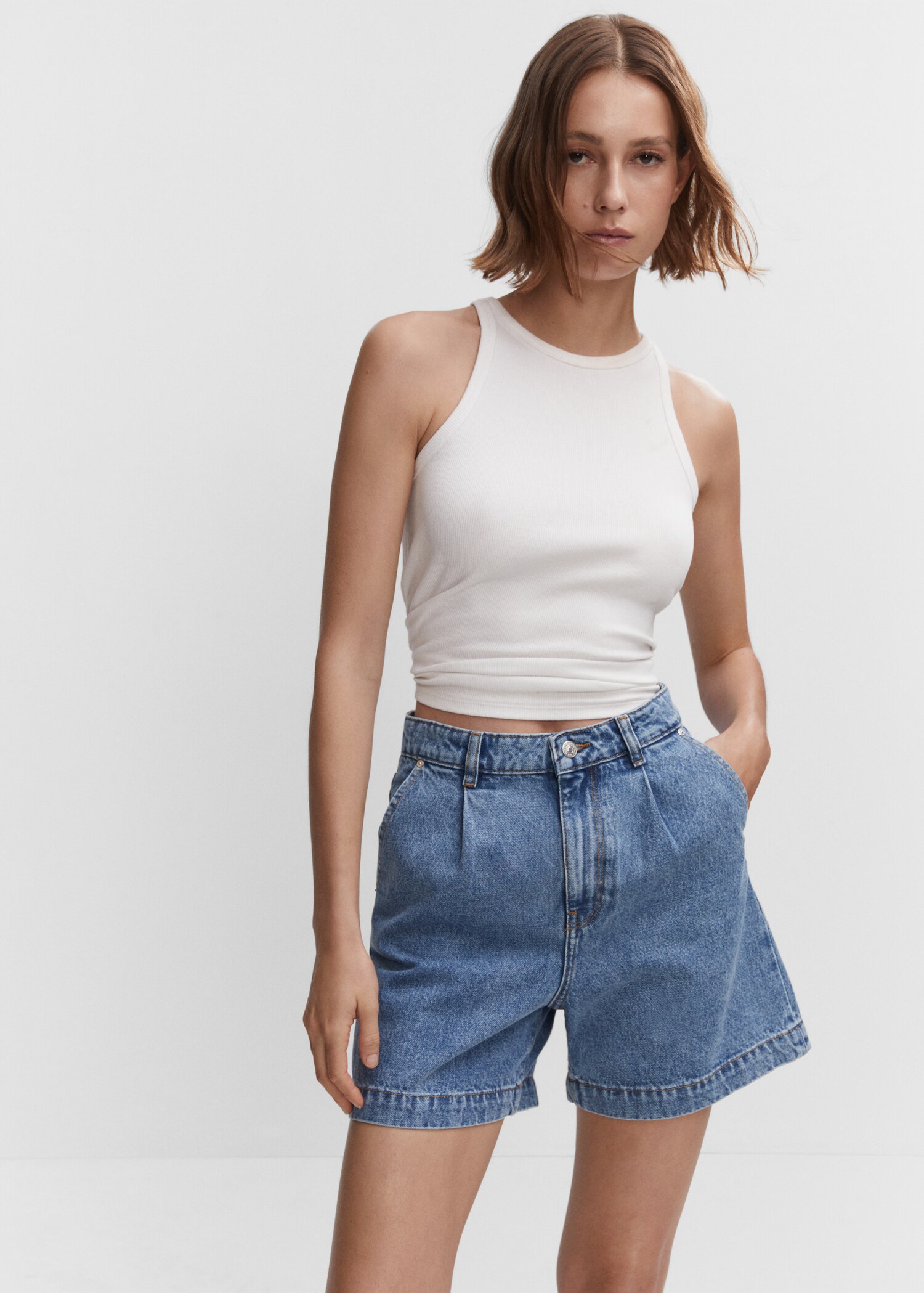 Slouchy-Jeans-Shorts - Mittlere Ansicht