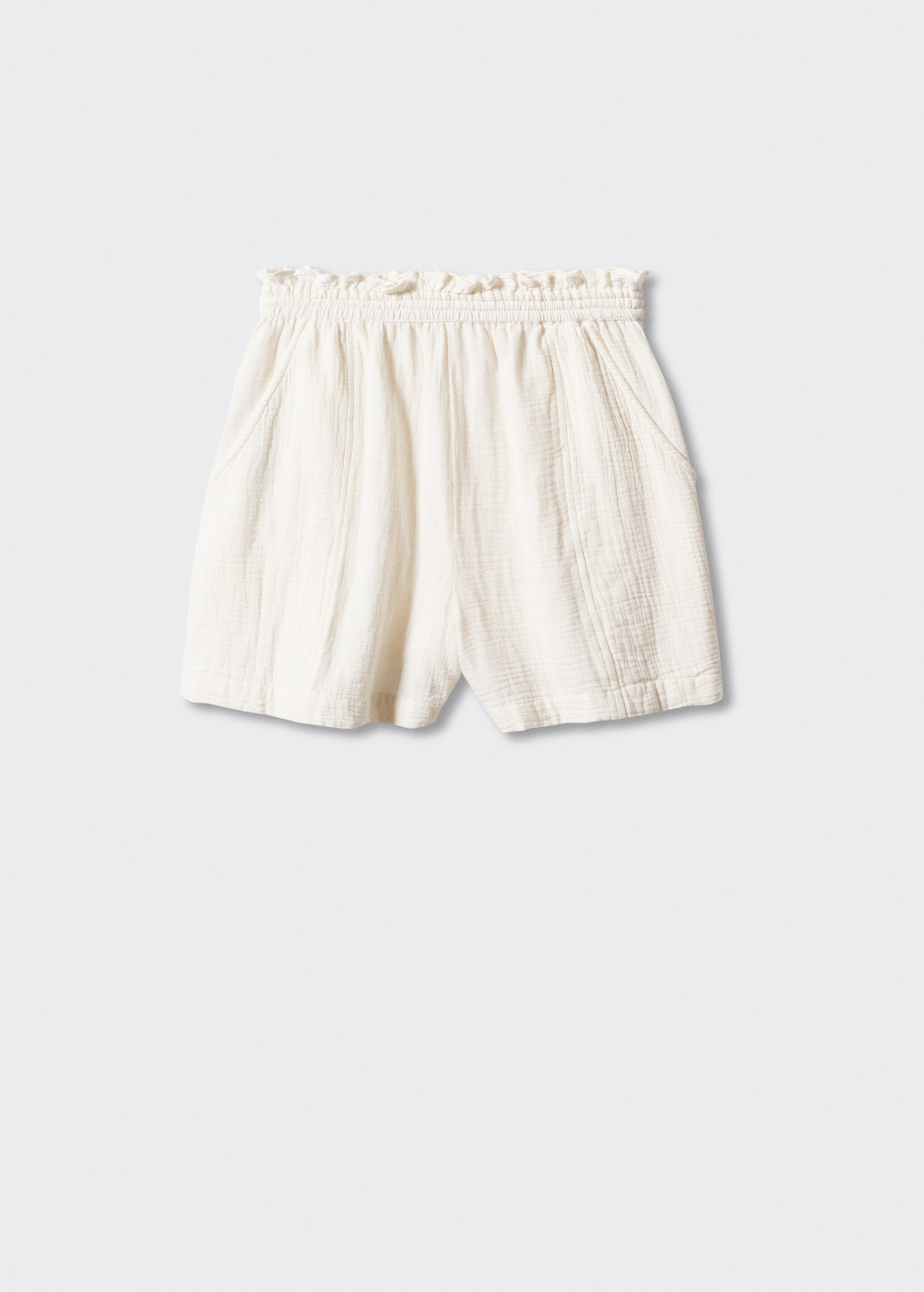 Paperbag textured shorts - Article without model