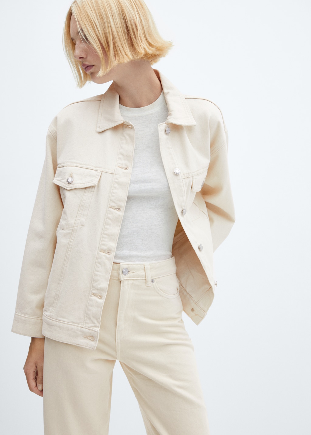 Oversize denim jacket Women MANGO Taiwan area