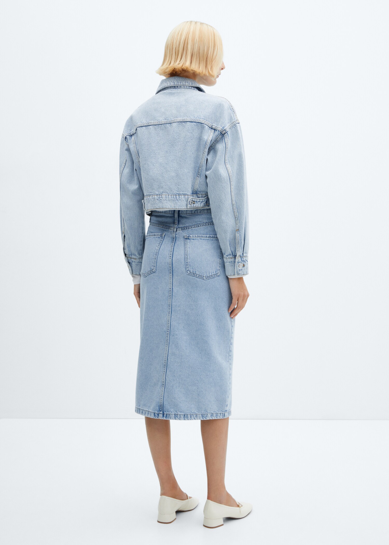 Blouson jean crop  - Verso de l’article