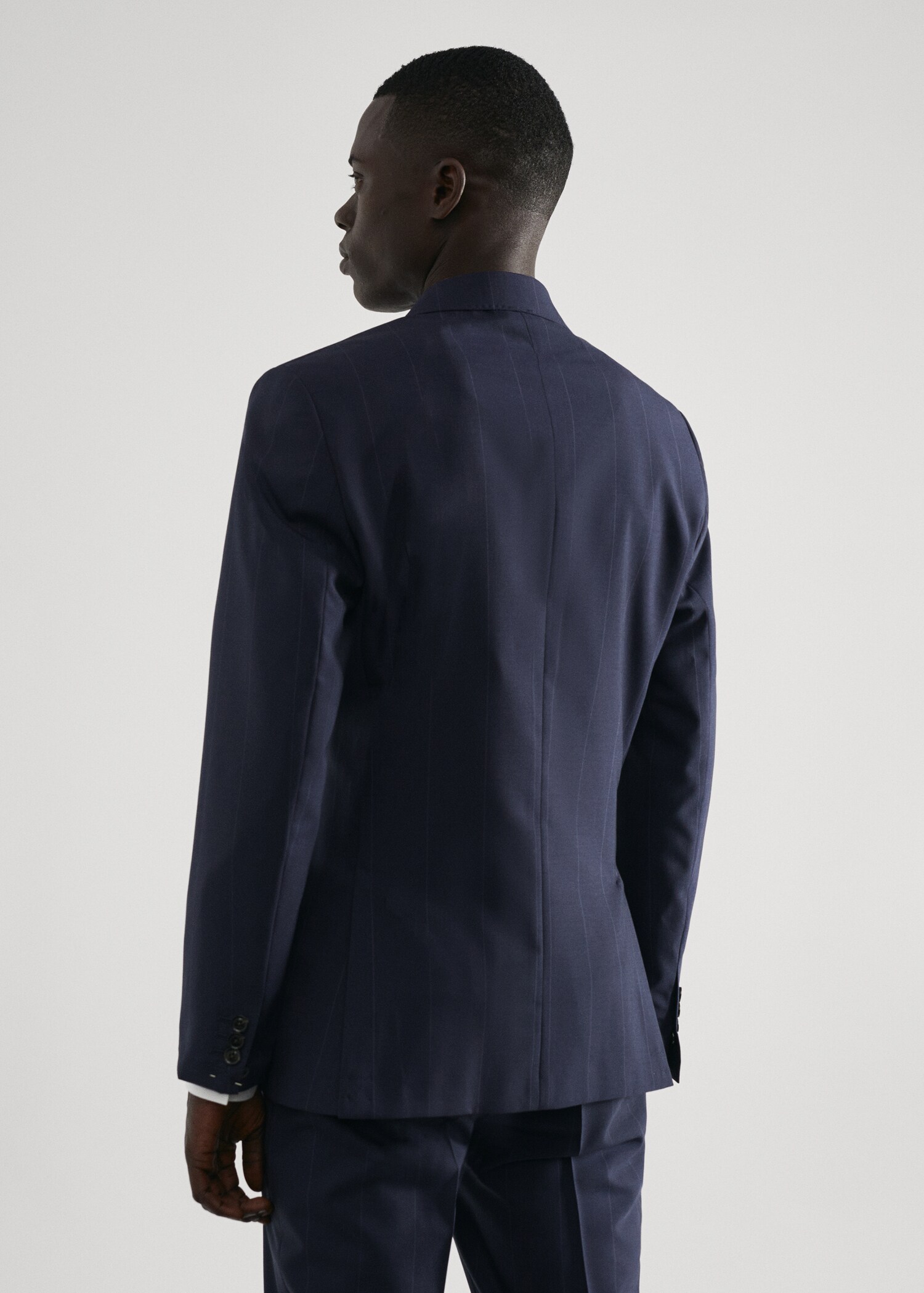 Veste costume croisée laine vierge - Verso de l’article