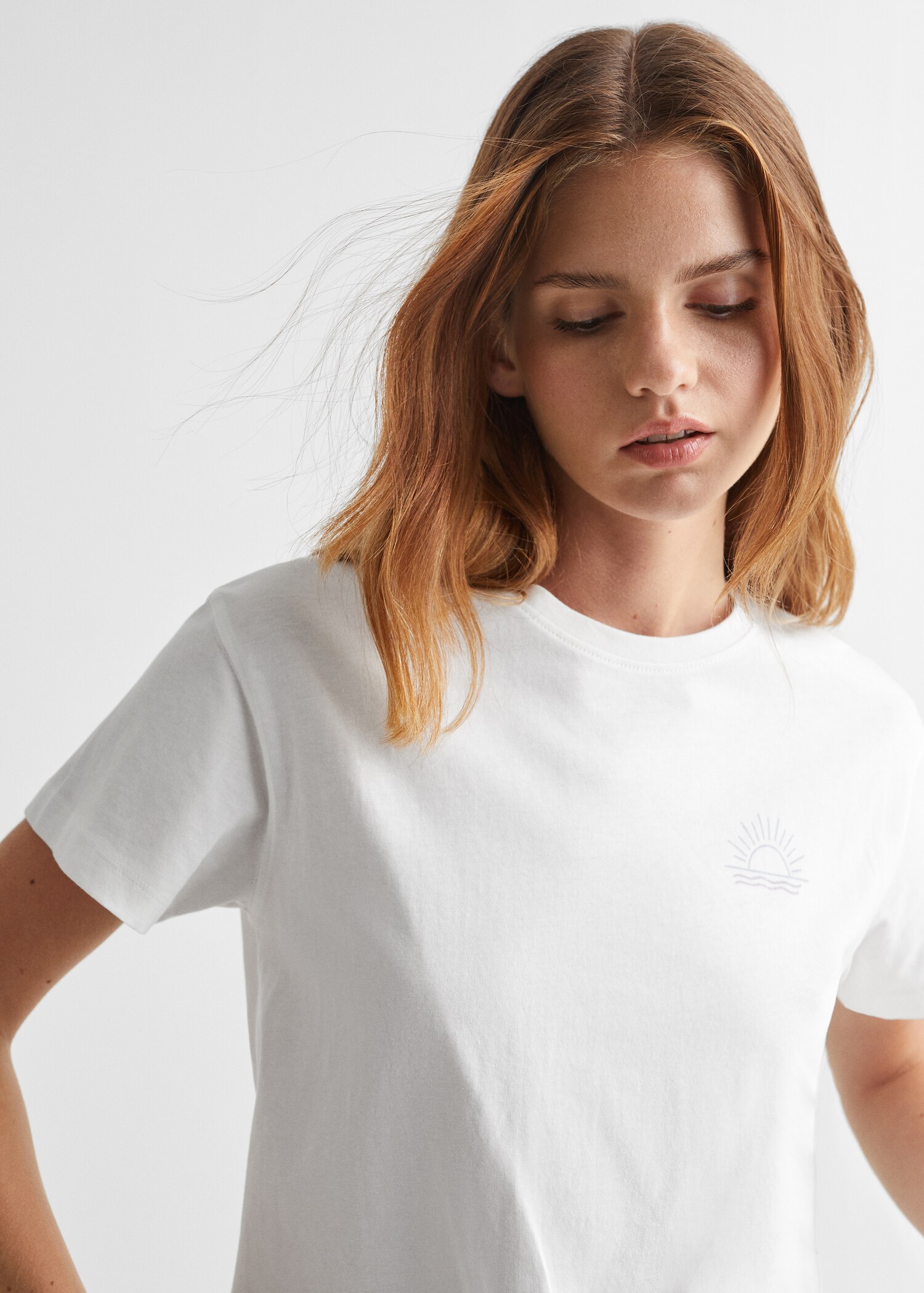 Printed cotton-blend T-shirt - Details of the article 1