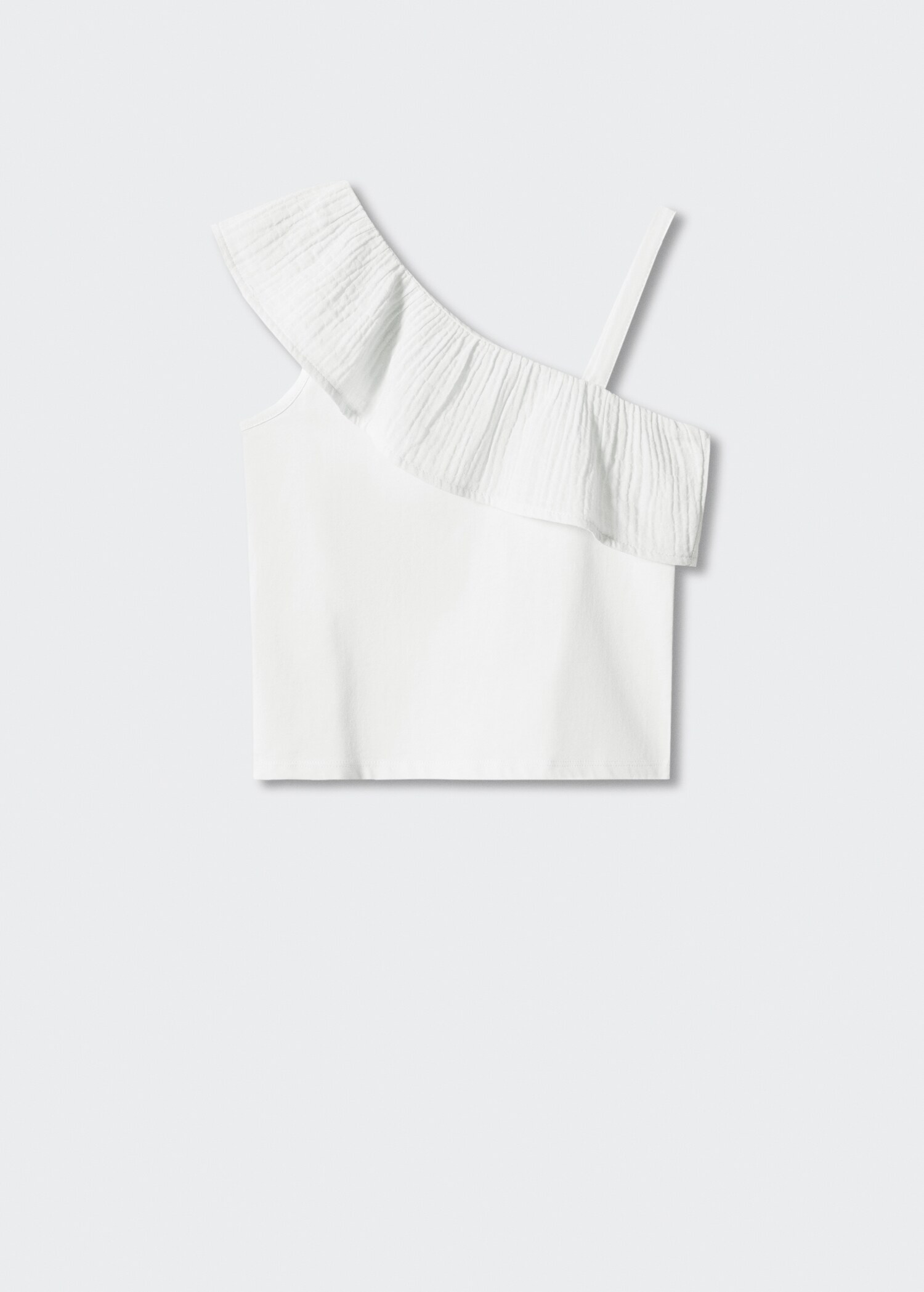 Ruffled asymmetric T-shirt - Article without model