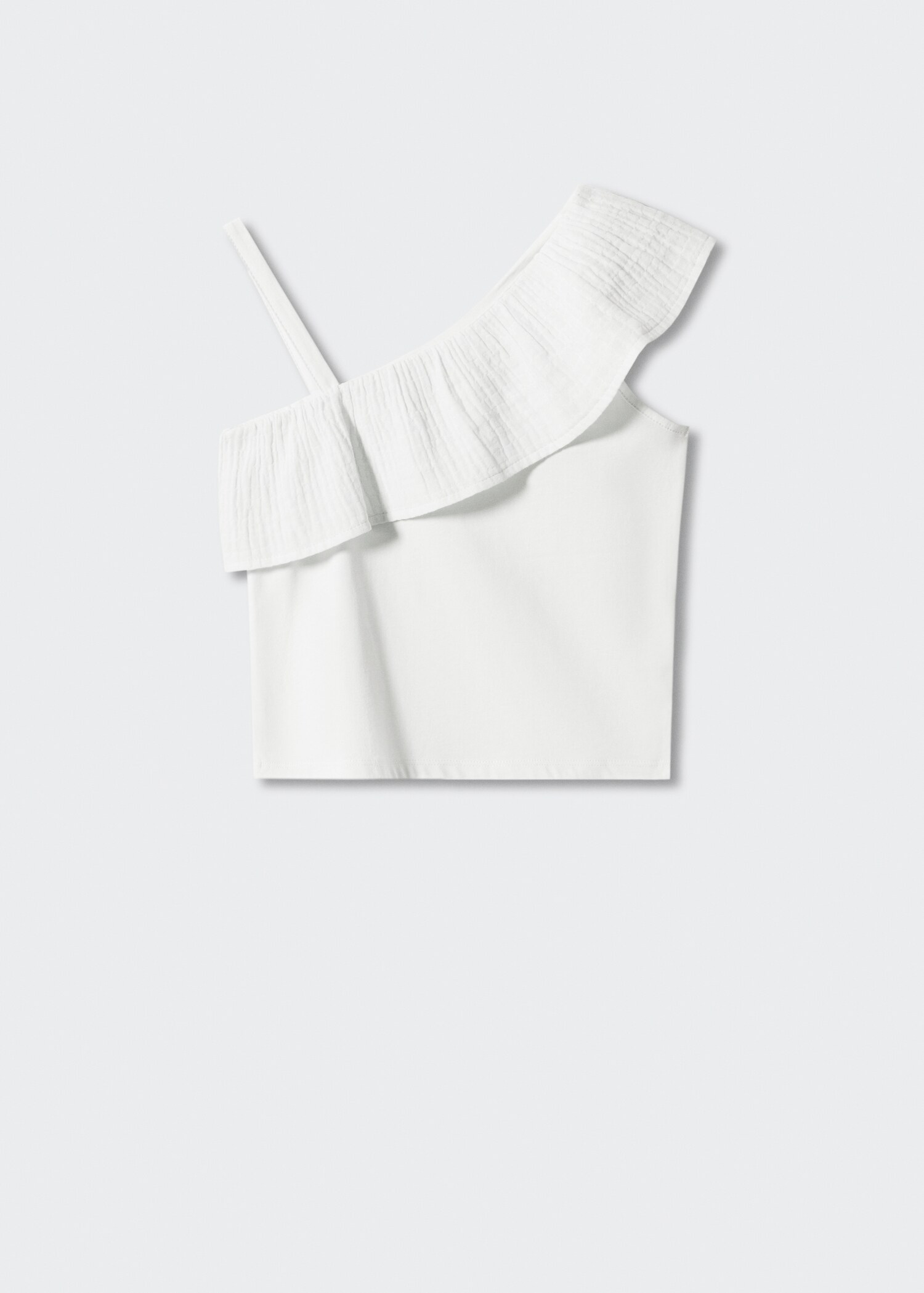 Ruffled asymmetric T-shirt - Reverse of the article
