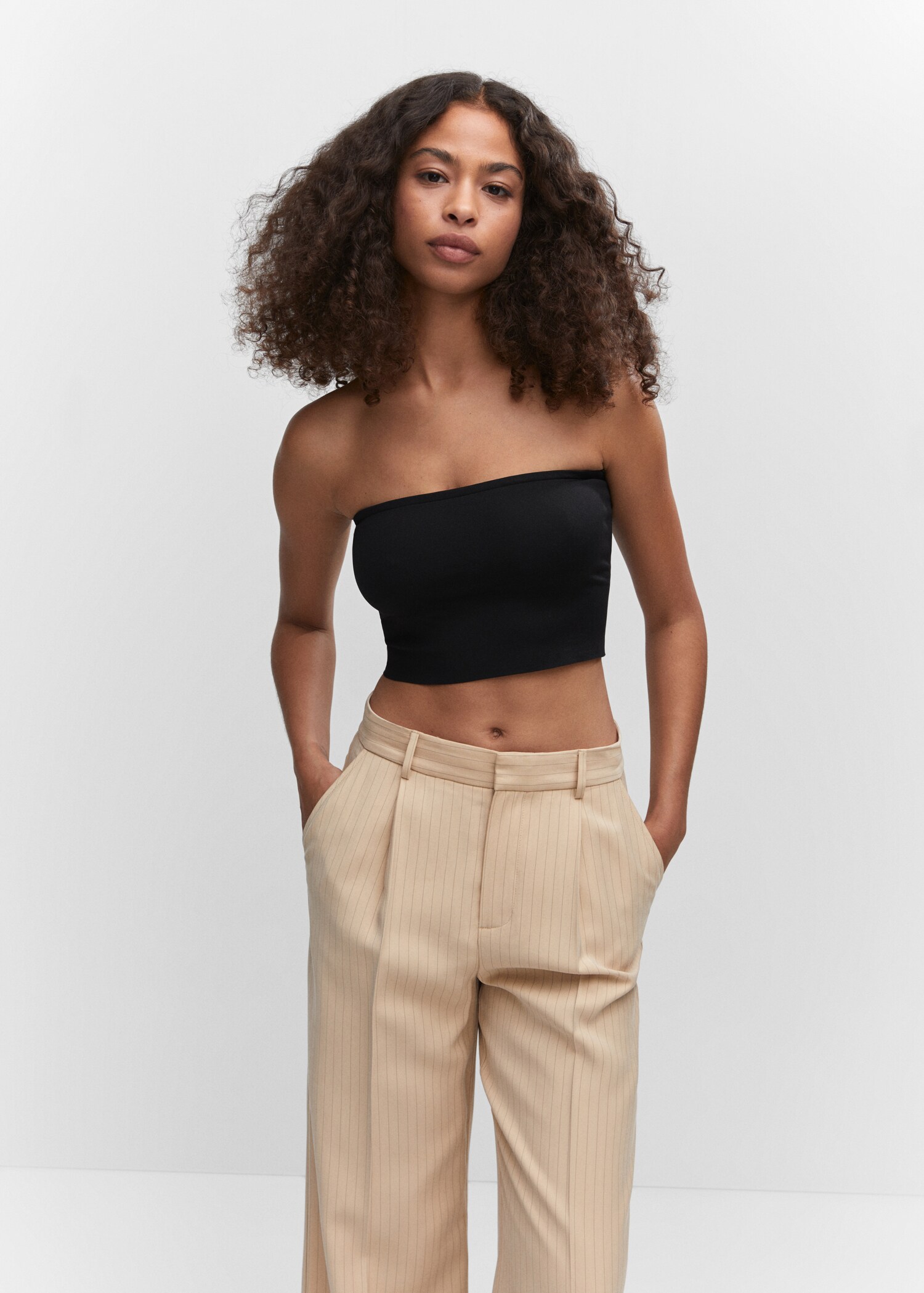 Crop top sans couture - Plan moyen