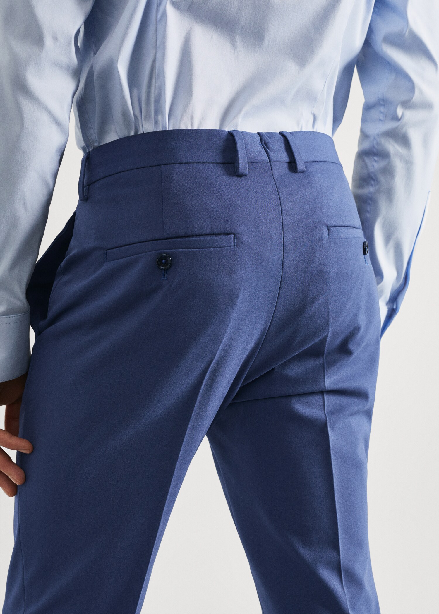 Stretch fabric super slim-fit suit trousers - Details of the article 6