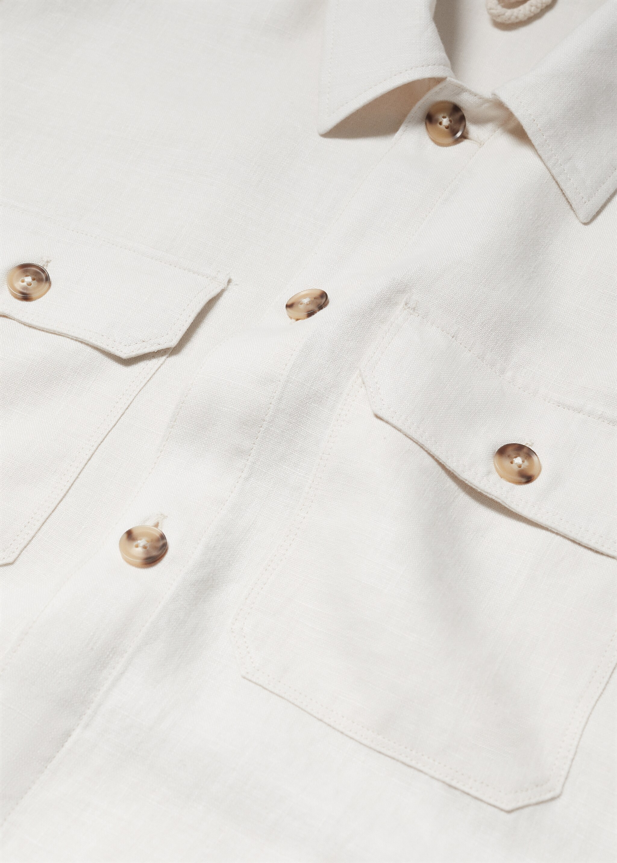 100% linen regular-fit overshirt - Details of the article 8