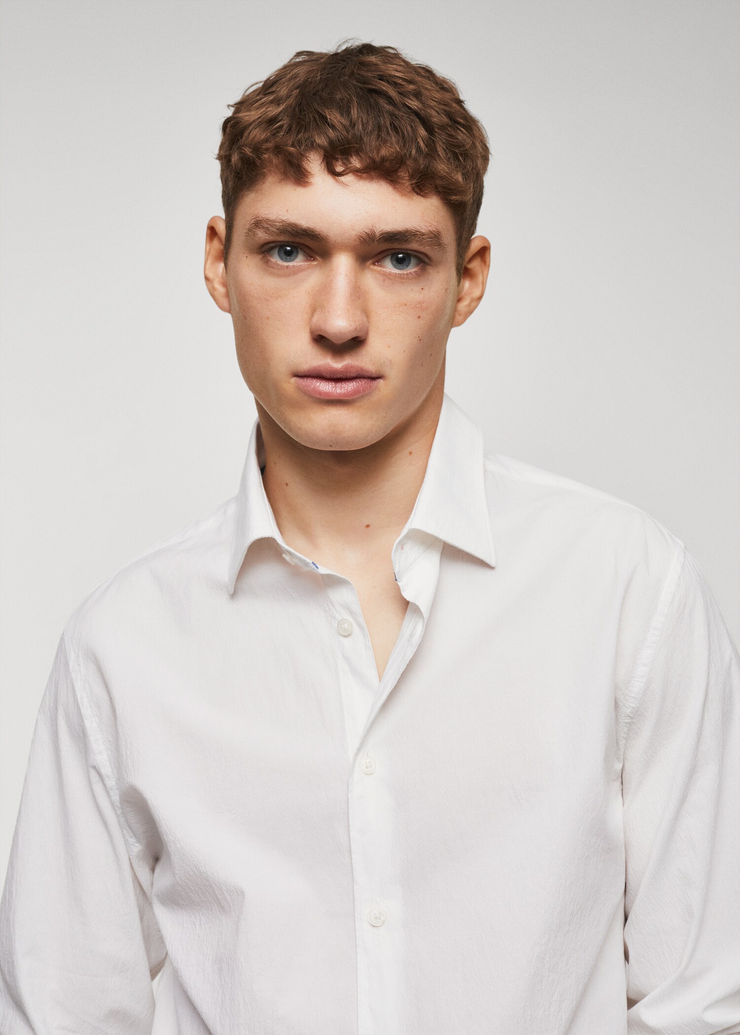 Camisa slim fit algodón seersucker - Detalle del artículo 1