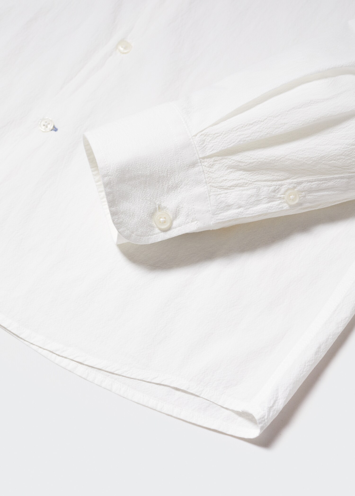 Camisa slim fit algodón seersucker - Detalle del artículo 8