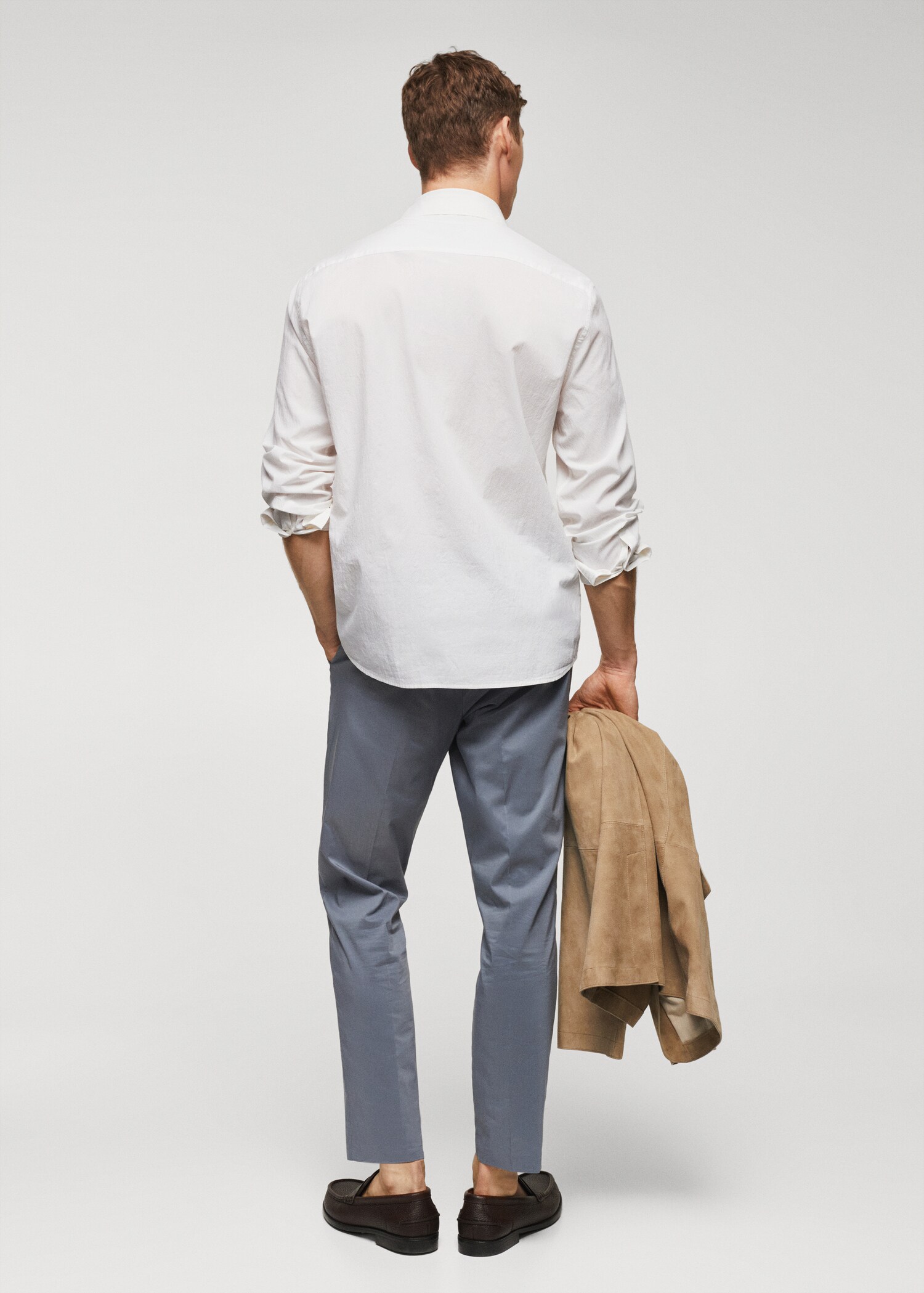 Camisa slim fit algodón seersucker - Reverso del artículo