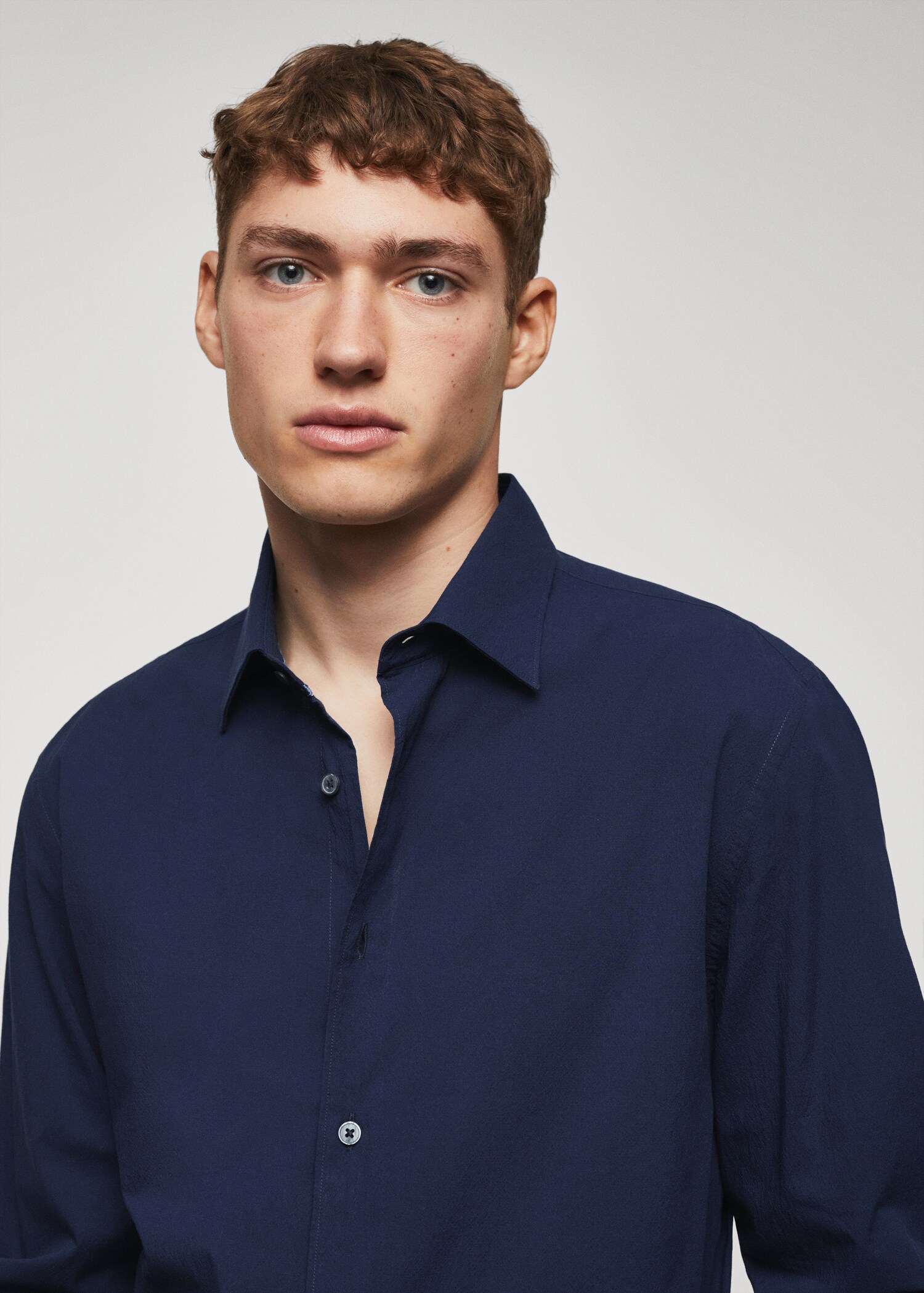 Camisa slim fit algodón seersucker - Detalle del artículo 1