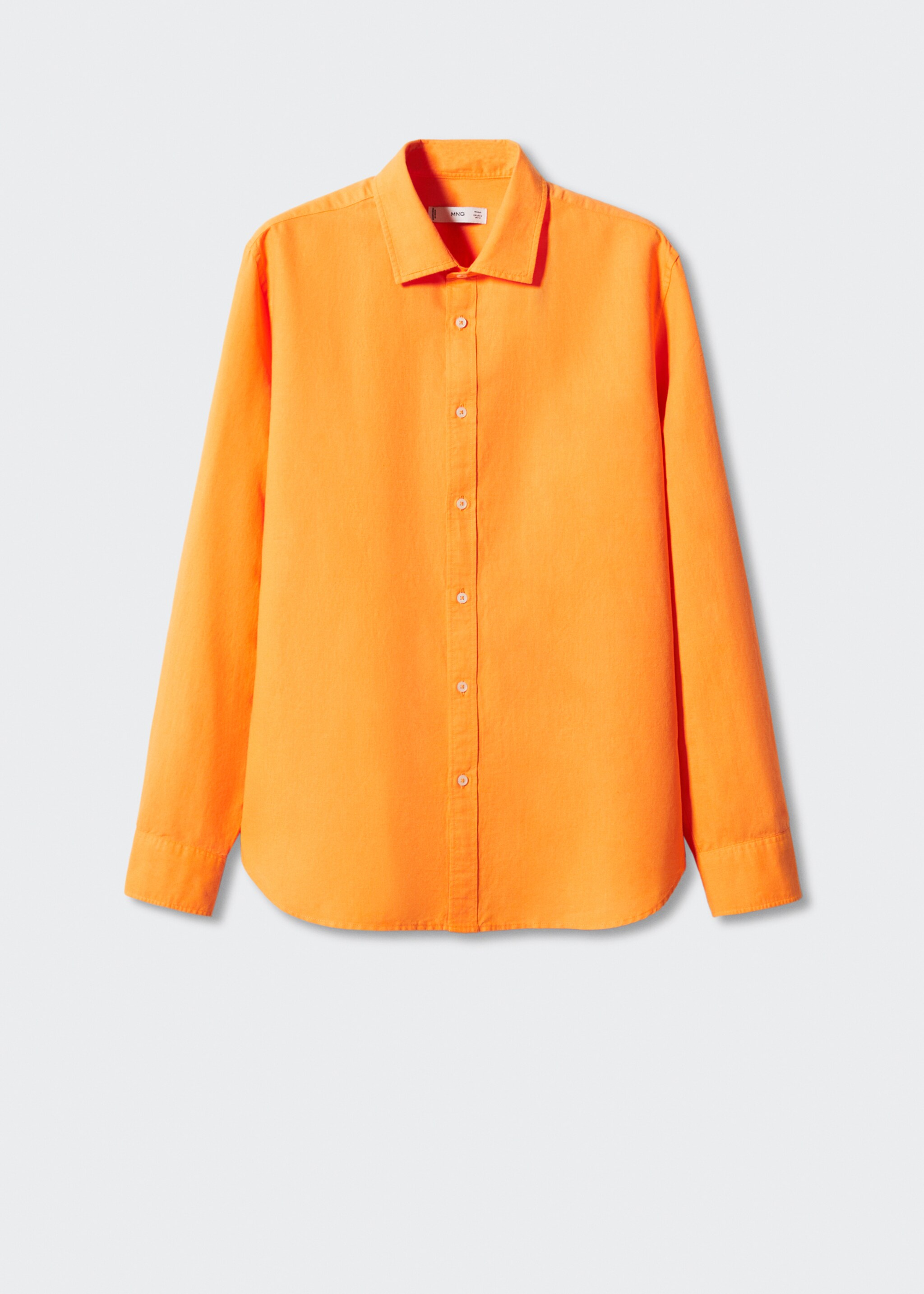Regular-fit linen cotton shirt - Article without model