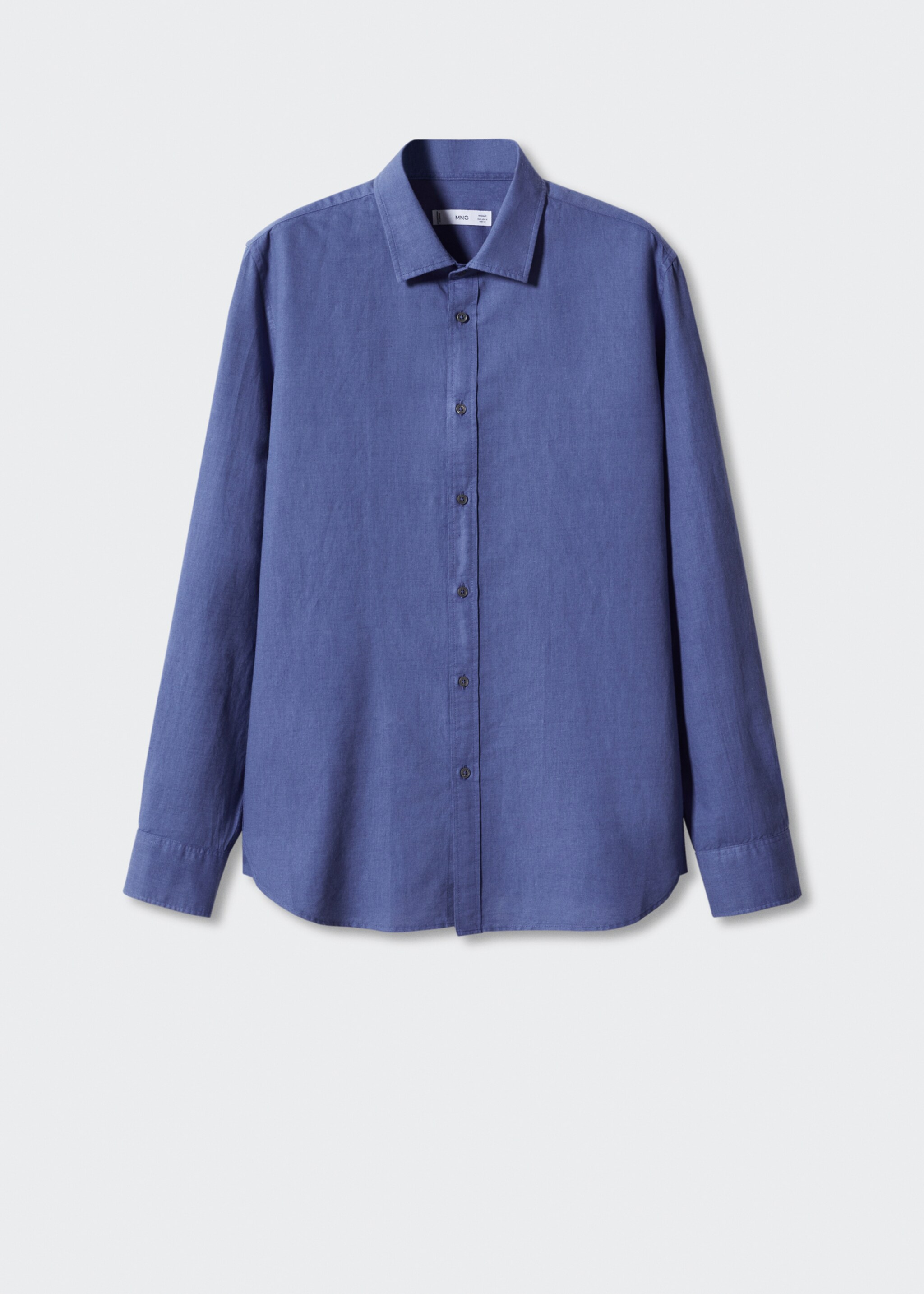 Regular-fit linen cotton shirt - Article without model