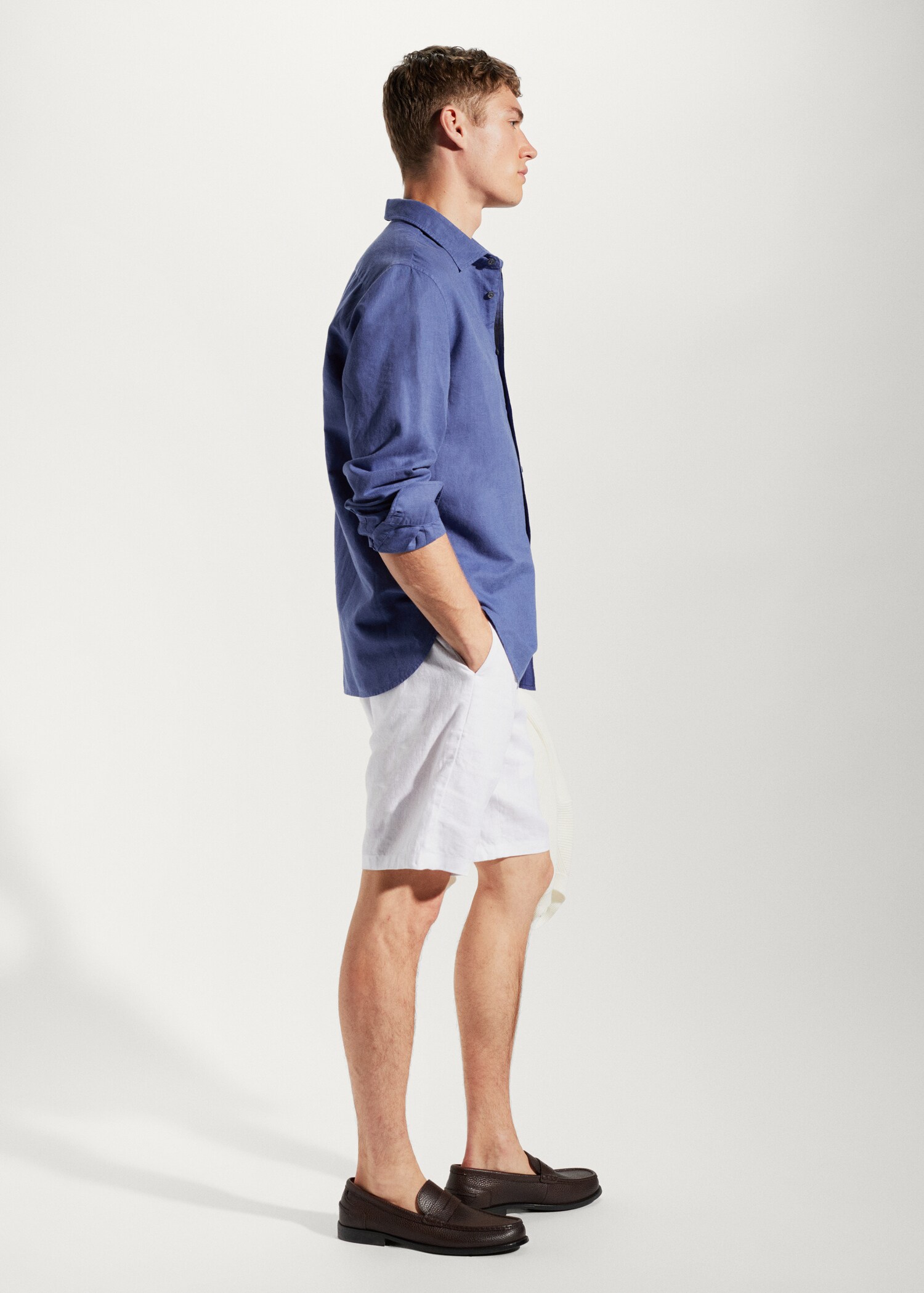 Camisa regular fit lino algodón - Detalle del artículo 2