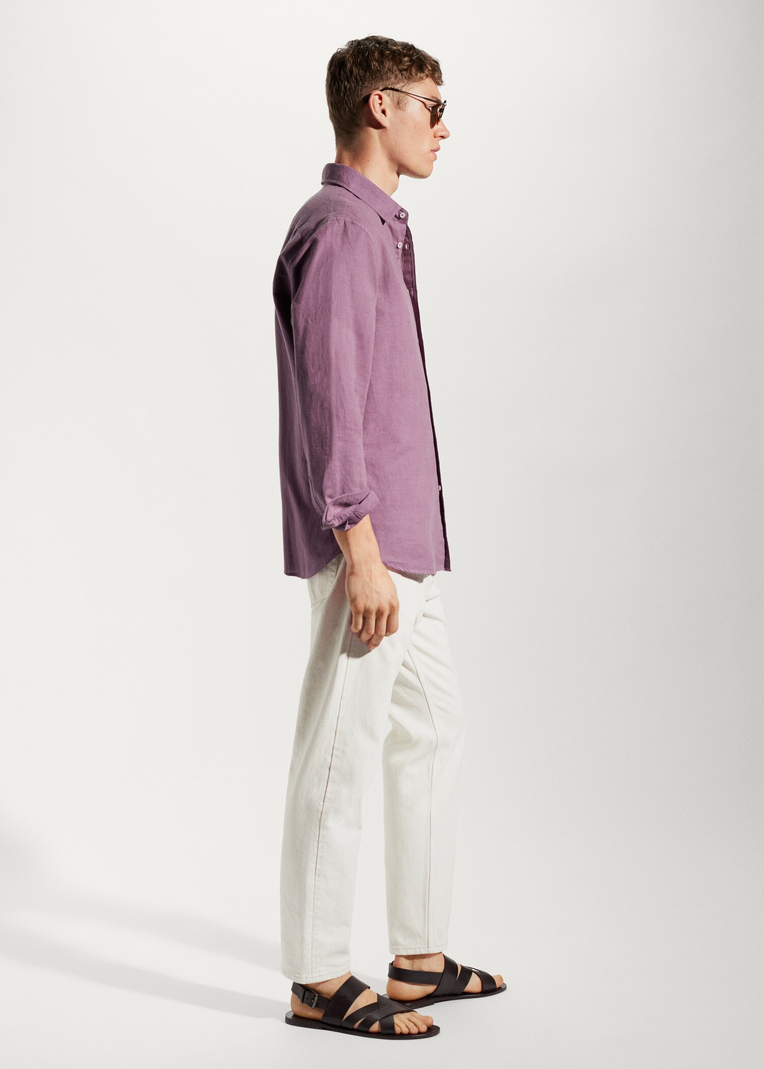 Camisa regular fit lino algodón - Detalle del artículo 2