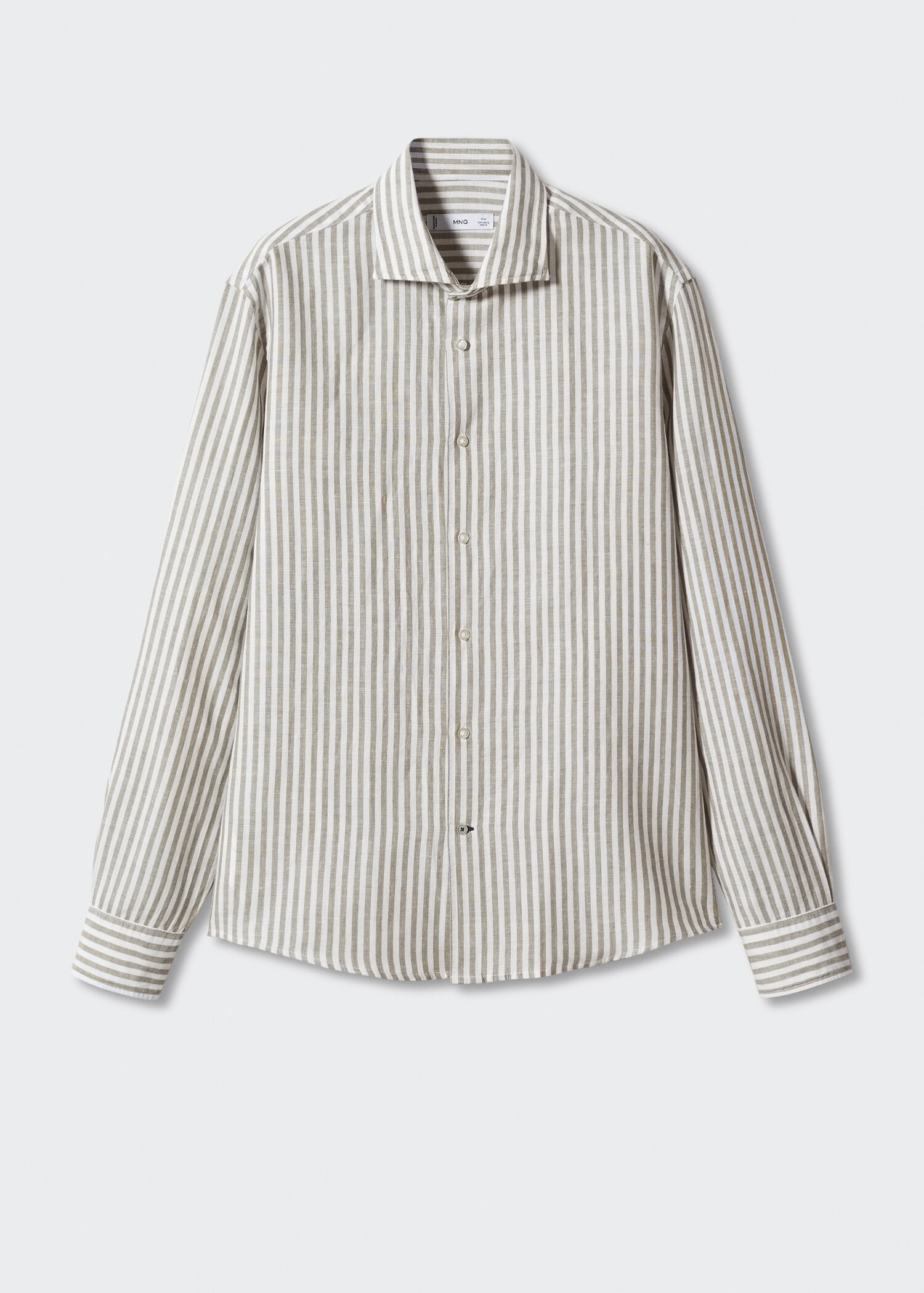 Slim fit striped linen shirt - Article without model